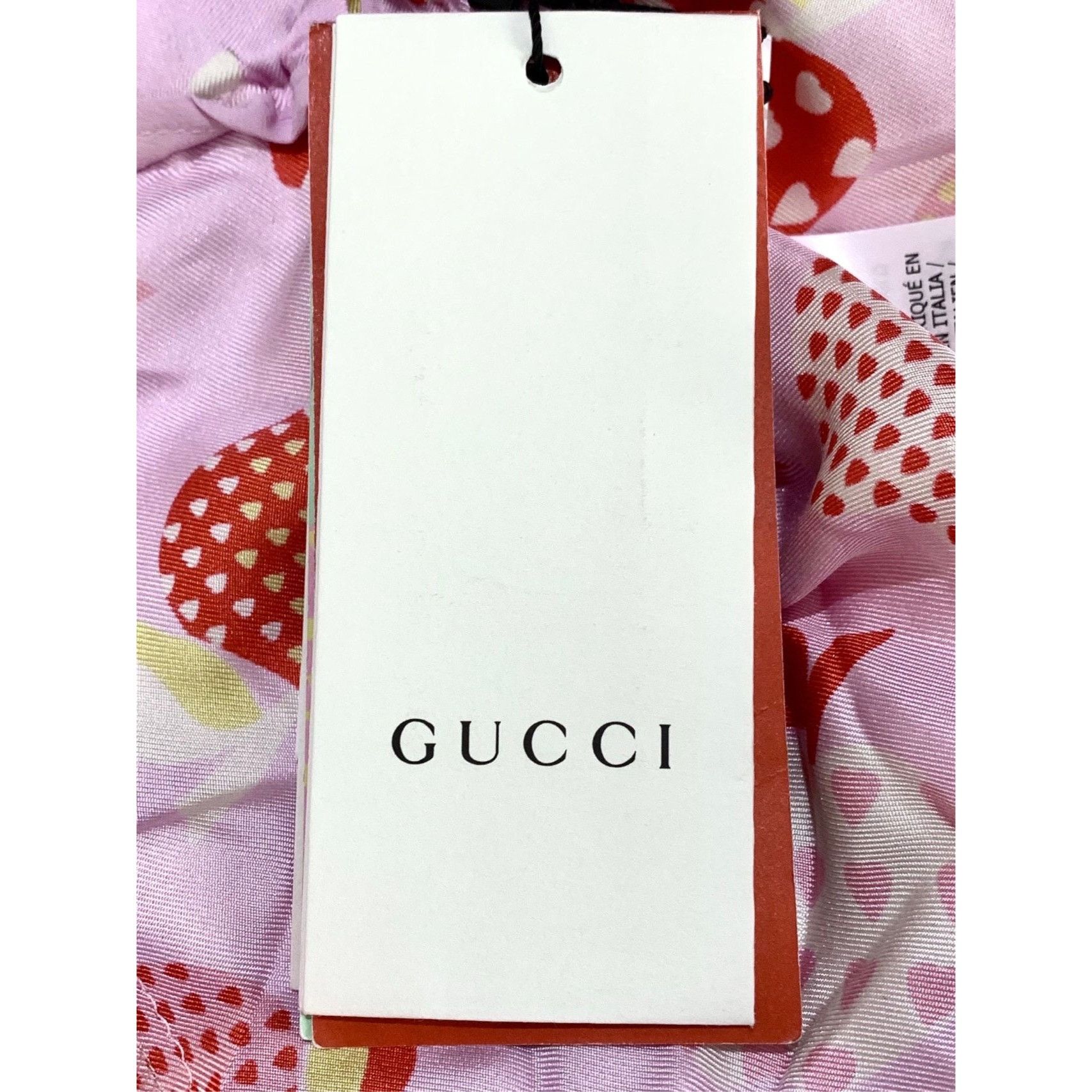 Gucci Gucci Pink Apple Print Silk Shorts W/ Embroidered Logo & Dra Size 40" / US 18 - 3 Thumbnail