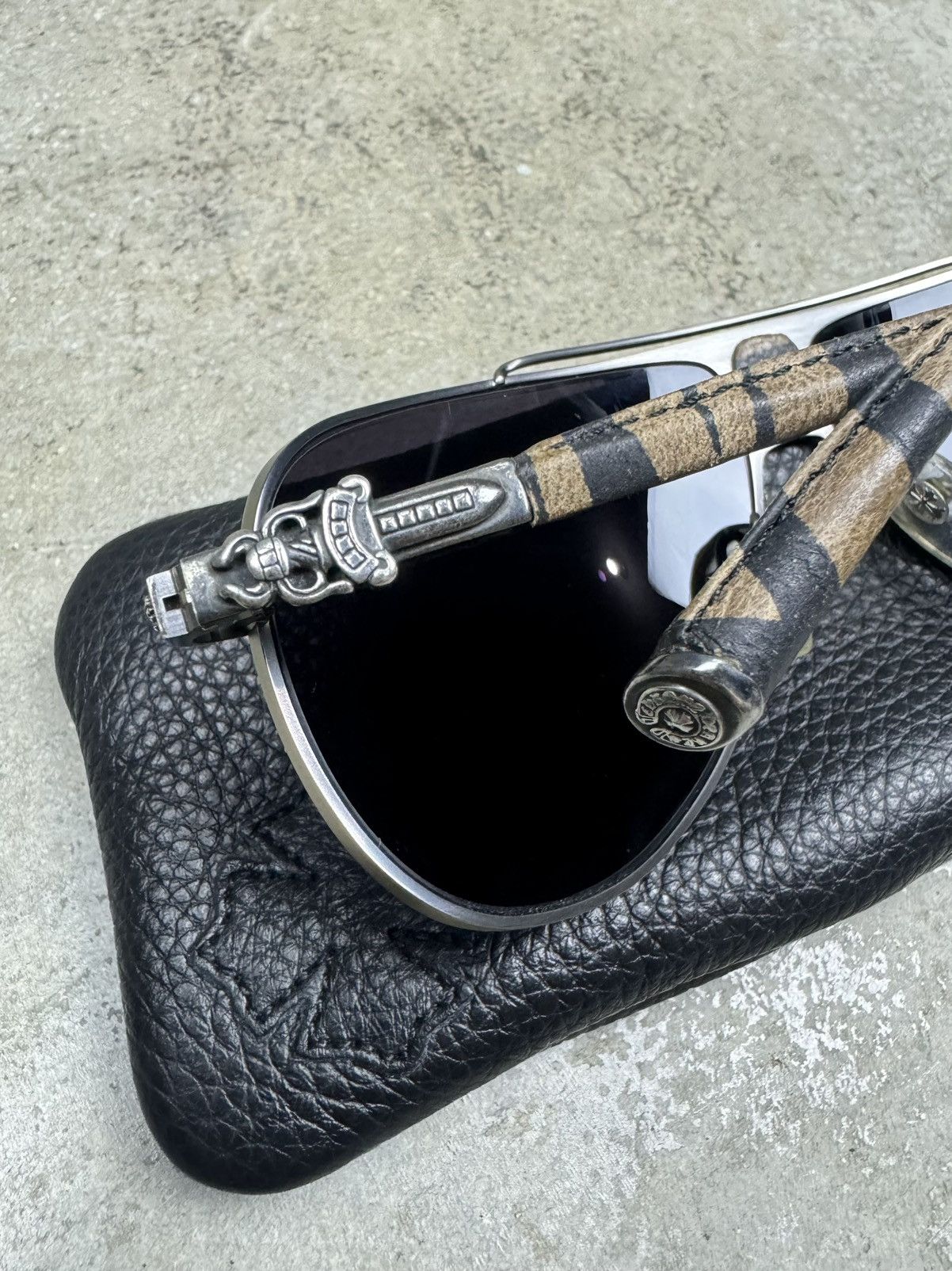 Chrome Hearts Vintage Chrome Hearts “DOUBLE D I” Aviator Sunglasses Size ONE SIZE - 3 Thumbnail