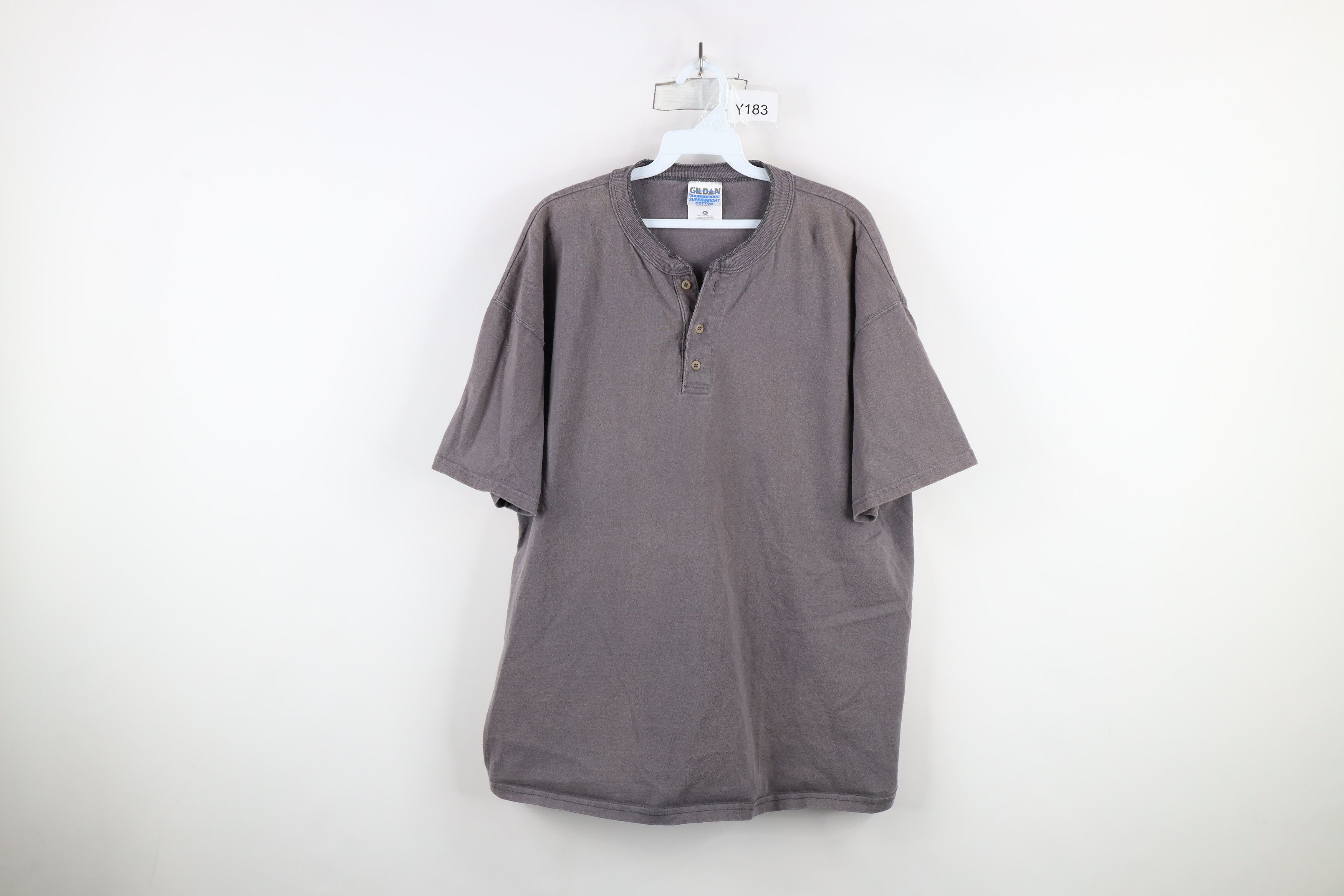 Vintage Vintage 90s Streetwear Heavyweight Cotton Henley T-Shirt Size US XL / EU 56 / 4 - 1 Thumbnail