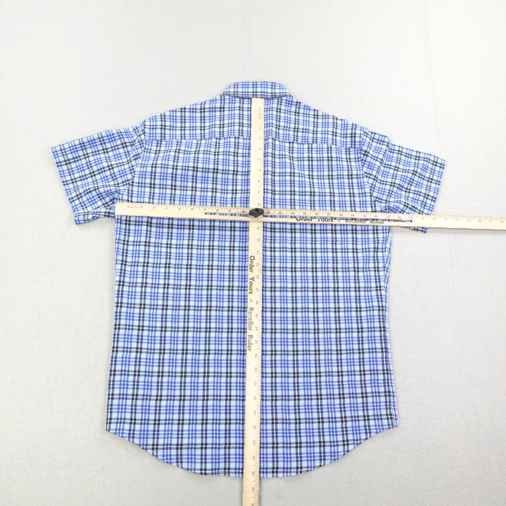 Peter Millar Peter Millar Shirt Mens Medium Blue Plaid Summer Comfort Performance Button Up Size US M / EU 48-50 / 2 - 5 Thumbnail