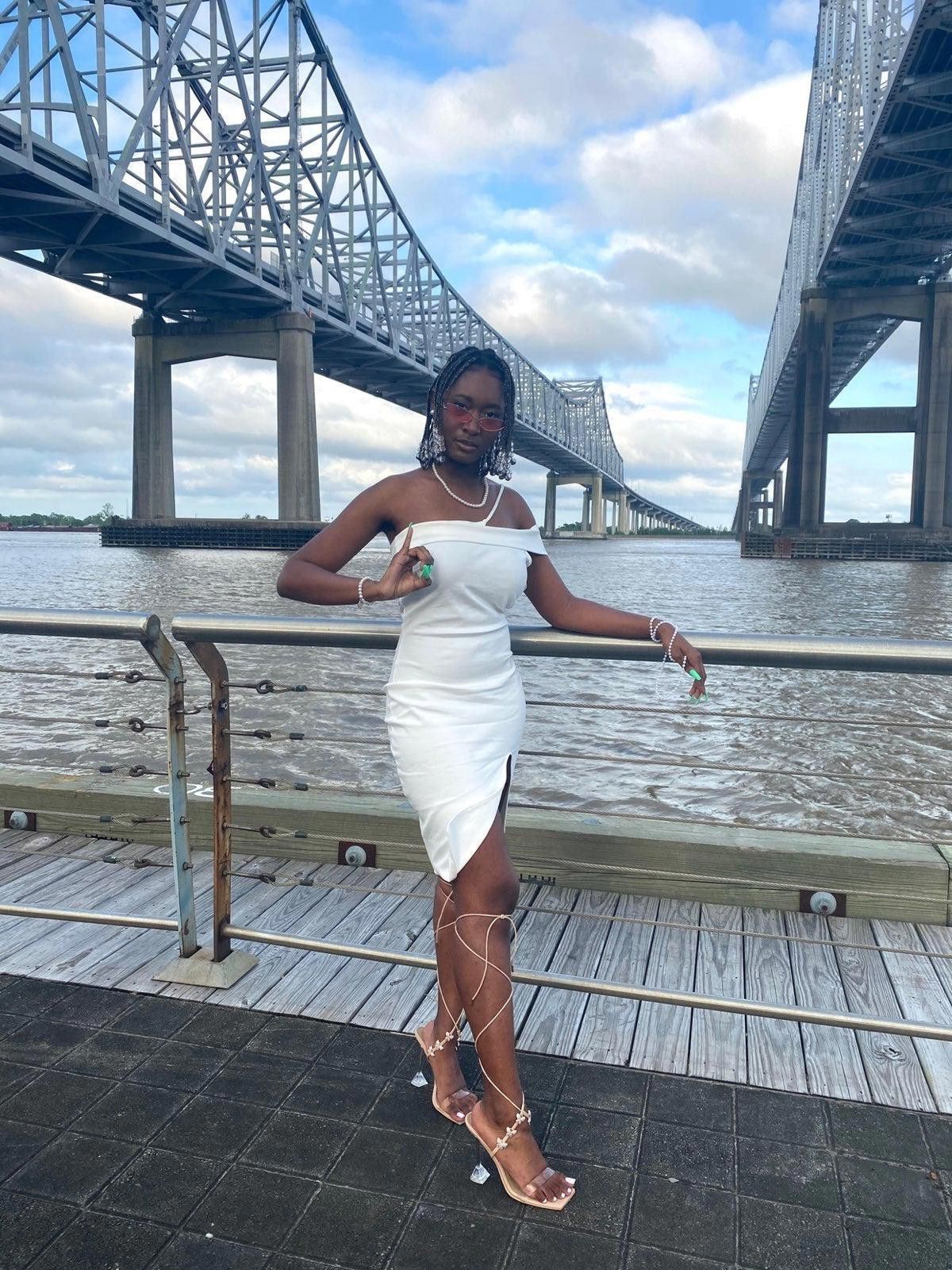 Fashion Nova Tristina Midi Dress - White Size M / US 6-8 / IT 42-44 - 2 Thumbnail