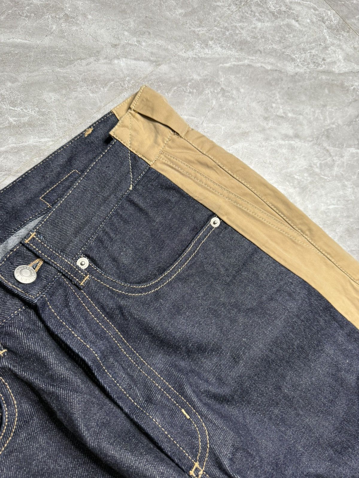 Alexander McQueen Alexander Mcqueen F/W 19 Hybrid Blue Gabardine Panel Jeans Size US 32 / EU 48 - 6 Thumbnail
