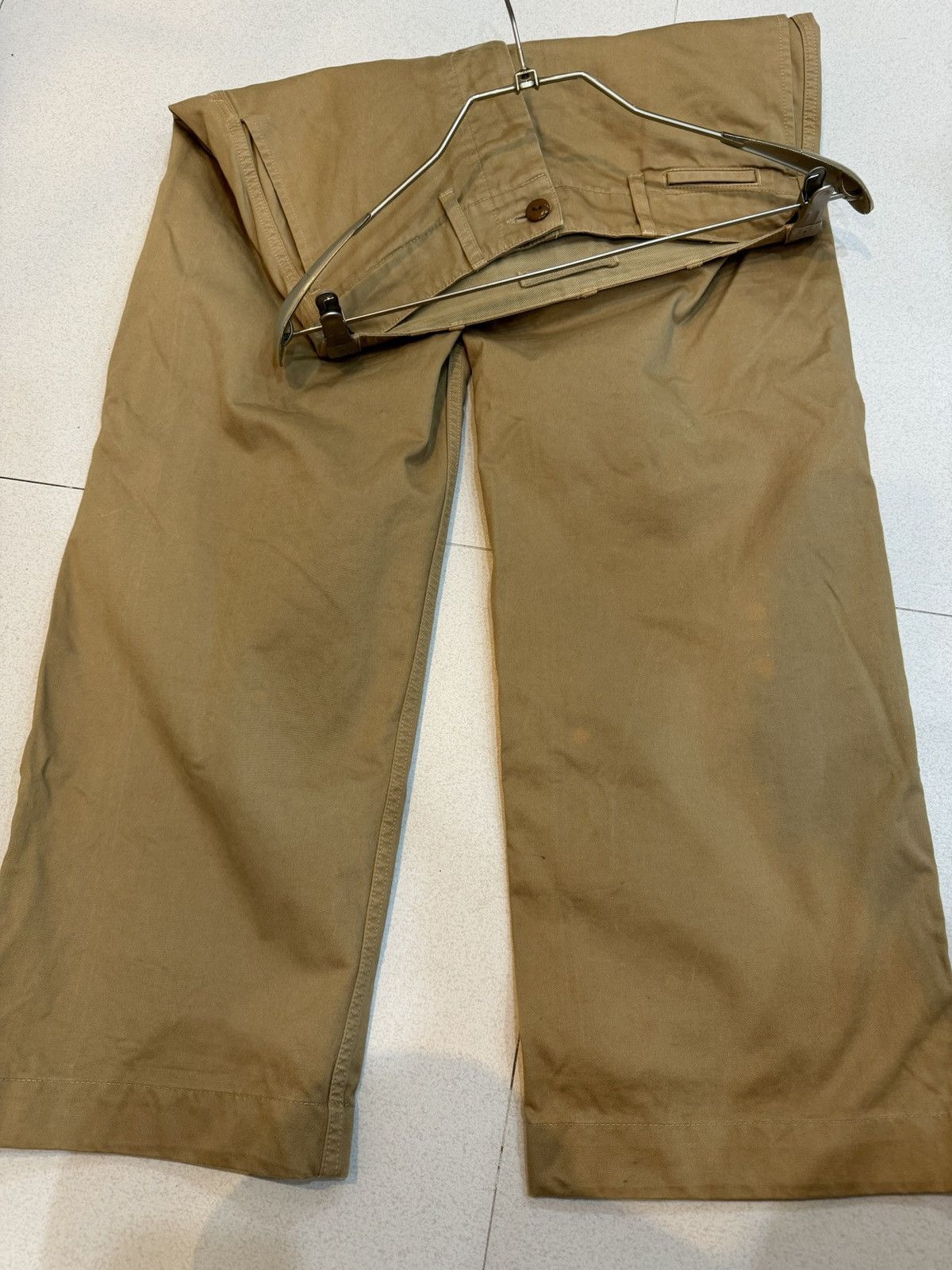 Nigel Cabourn Wide Leg Nigel Cabourn Military Chino Pants Size US 30 / EU 46 - 4 Thumbnail