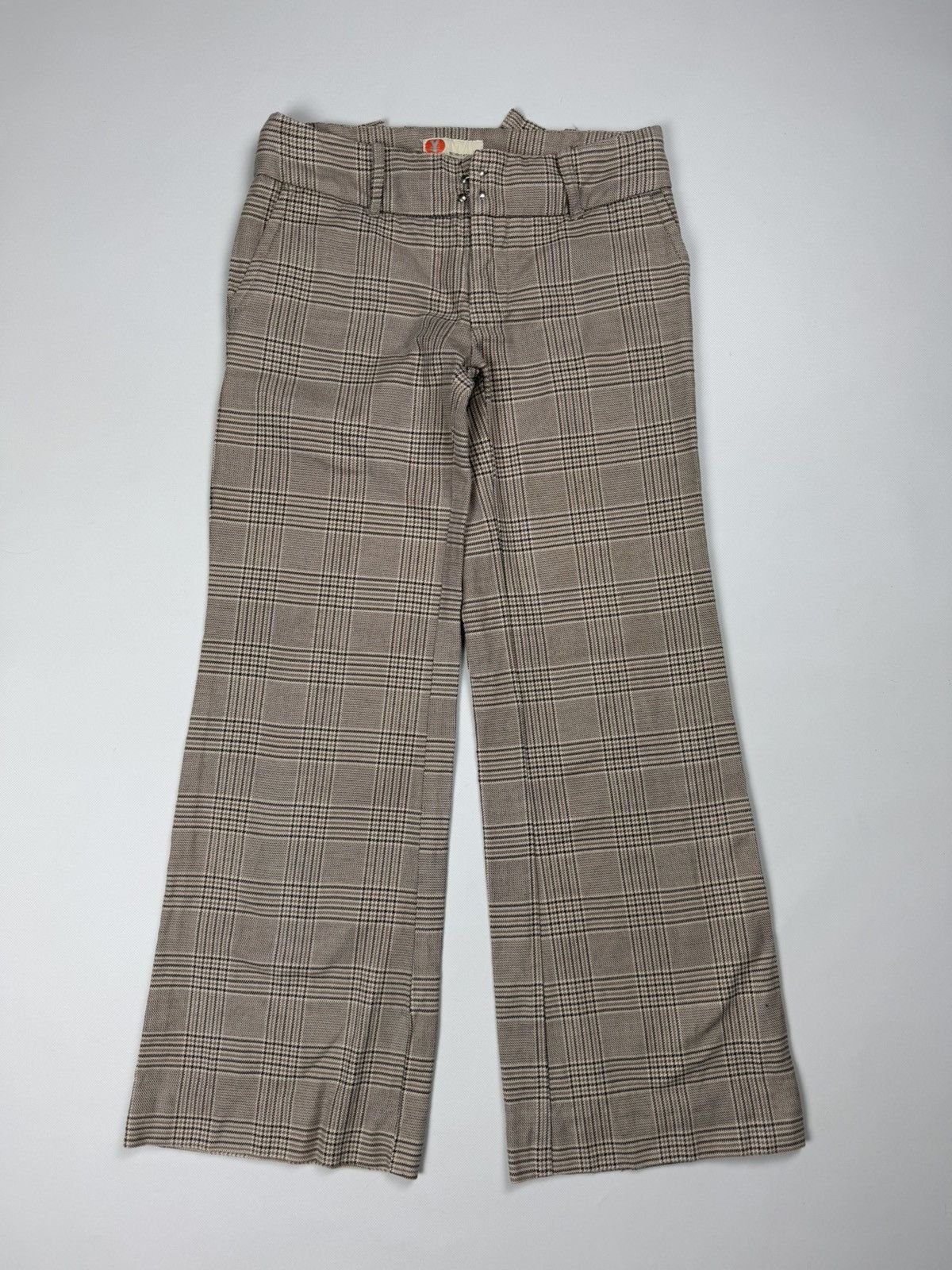 Japanese Brand × Michiko Koshino Michiko Koshino Ladies Plaid Cropped Chino Pants Trousers Size 26" / US 2 / IT 38 - 1 Thumbnail
