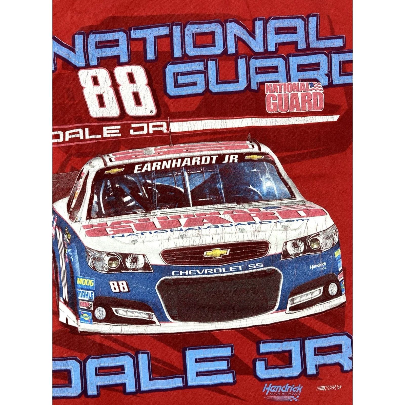 NASCAR Nascar Nascar National Guard Dale Earnhardt Jr Graphic T-shirt Men Large Red Size US L / EU 52-54 / 3 - 2 Thumbnail