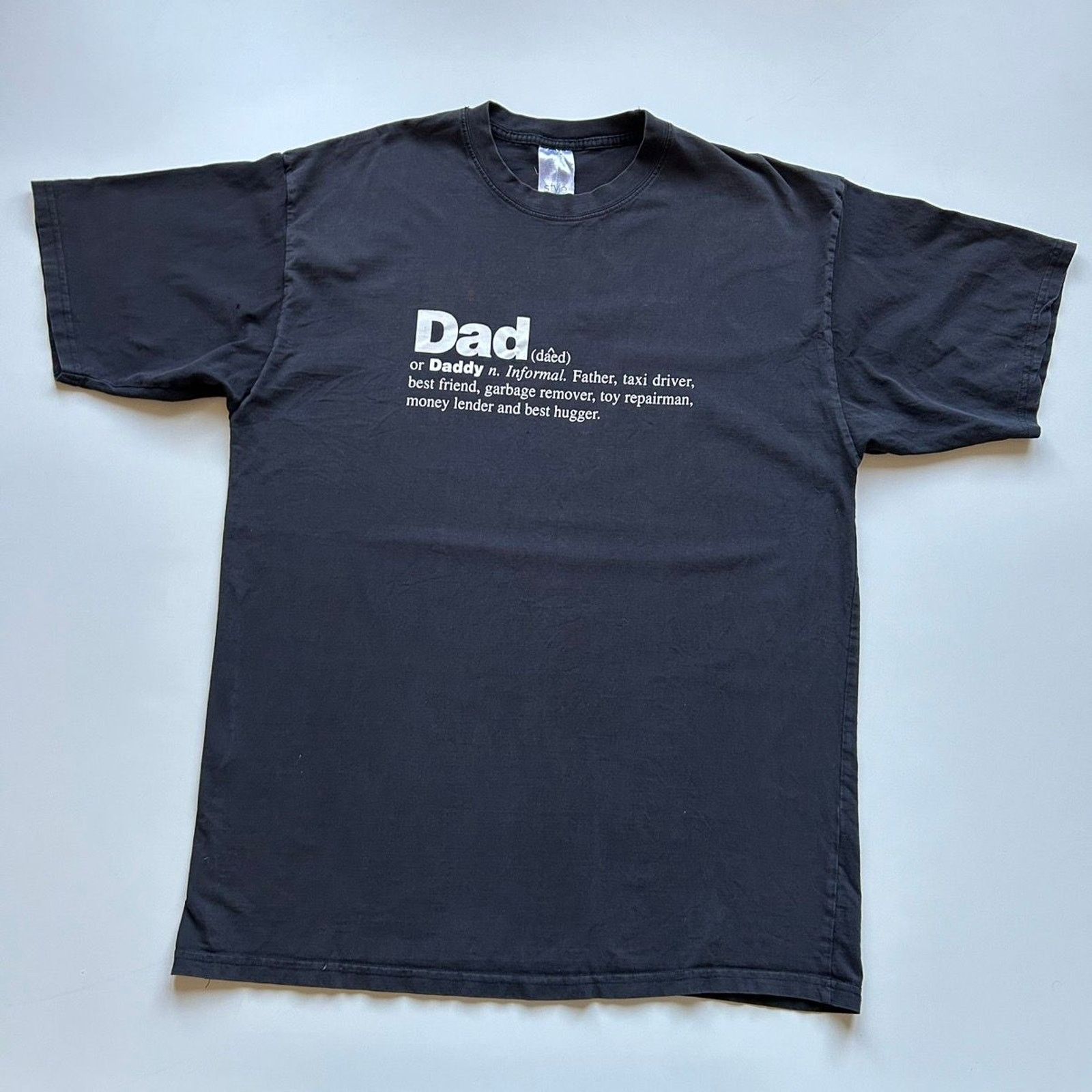 Vintage Vintage Y2K Dad Definition Father T Shirt XL Sun Faded Black Size US XL / EU 56 / 4 - 1 Thumbnail