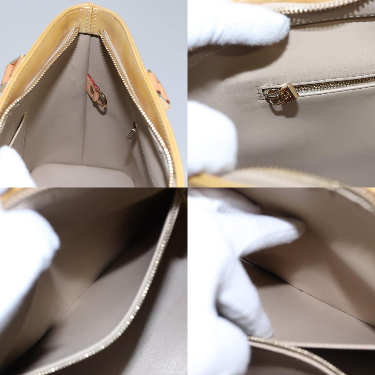 Louis Vuitton LOUIS VUITTON Monogram Vernis Houston Hand Bag Beige M91004 Size ONE SIZE - 13 Thumbnail
