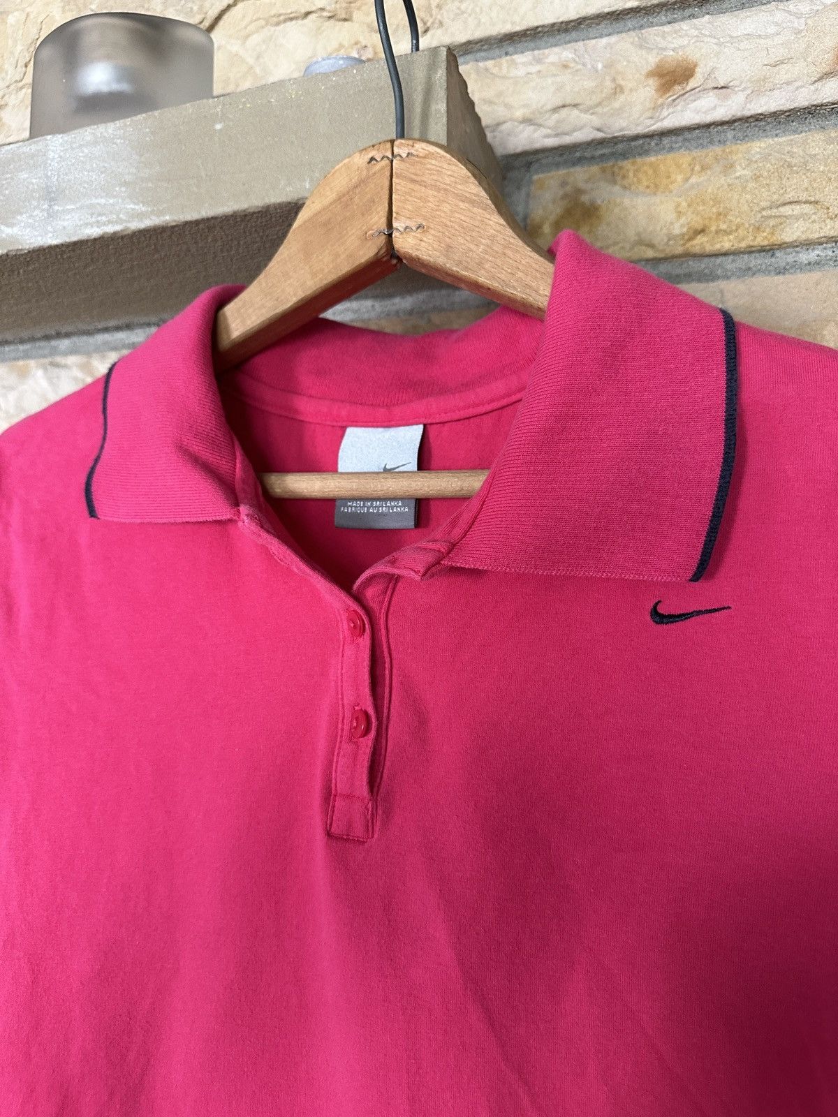Nike Vintage Y2K Nike Hot Pink Button Up Polo Shirt Size S / US 4 / IT 40 - 3 Thumbnail