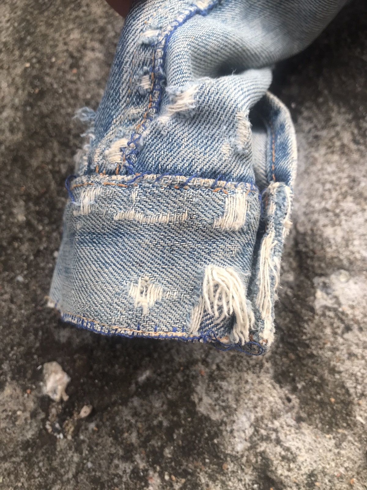 Levi's True Vintage Distressed Levis Trucker Jacket Big E Size US S / EU 44-46 / 1 - 9 Thumbnail