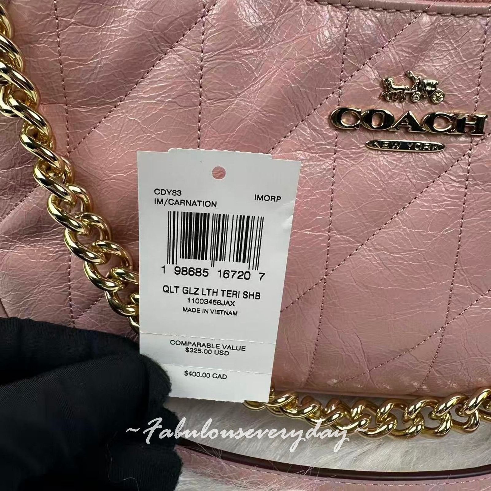 Coach Coach Teri Shoulder Quilting xbody Leather/Gold/Carnation Size ONE SIZE - 4 Thumbnail