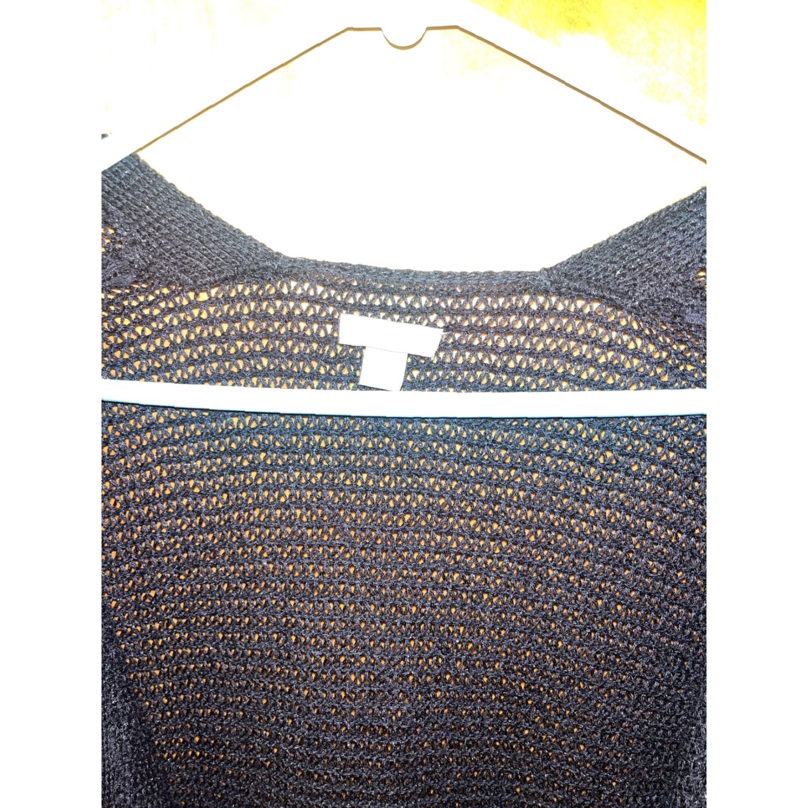 J. Jill VINTAGE J.Jill Womens XS Black Knit Cardigan Sweater 3/4 Bell Sleeves Fall Spring Winter Casual Ladies Size XS / US 0-2 / IT 36-38 - 2 Thumbnail