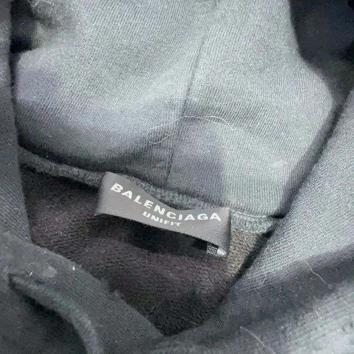 Balenciaga Balenciaga Black Printed Oversized Hoodie 0079-2507 Size US L / EU 52-54 / 3 - 4 Thumbnail