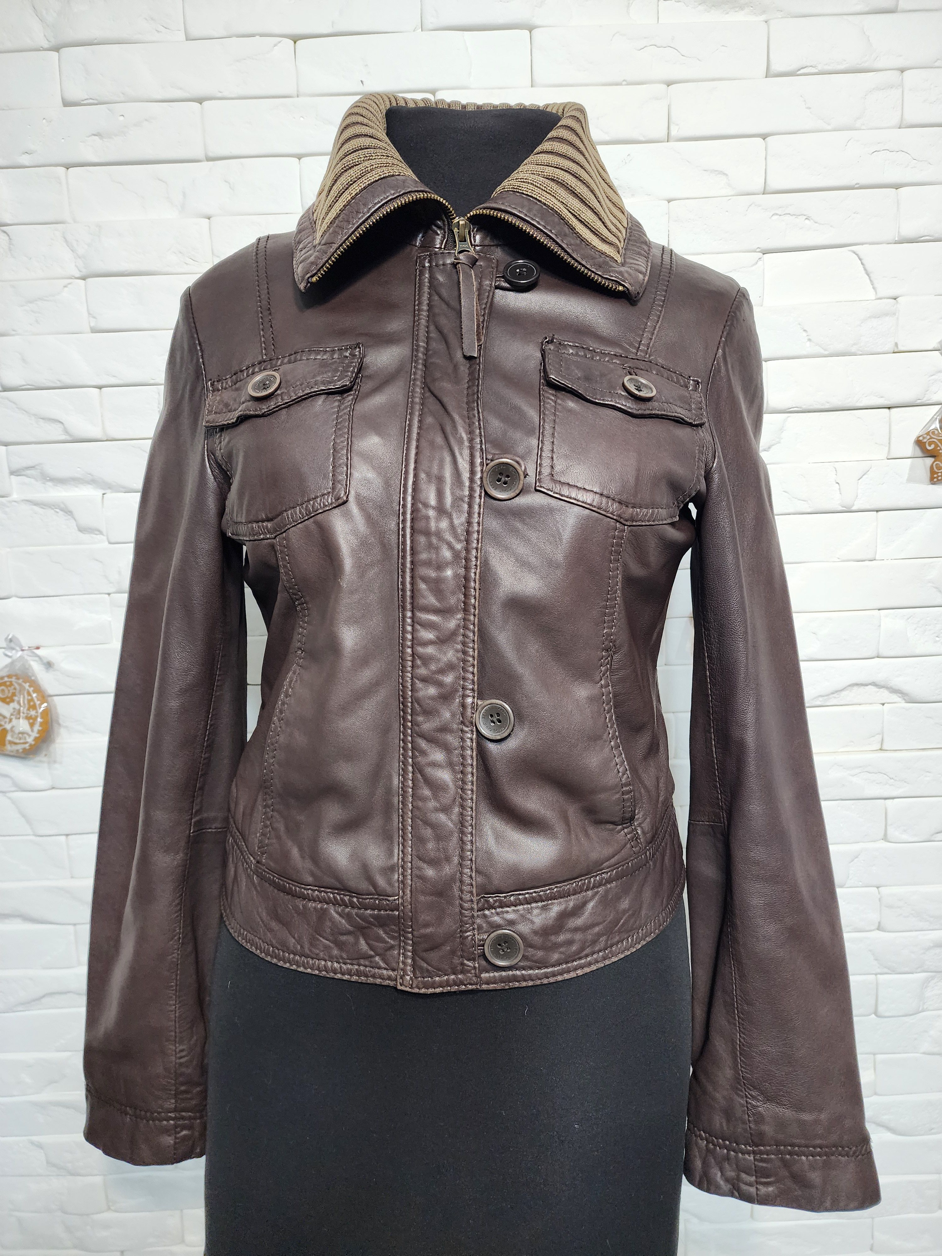 Genuine Leather Brown Genuine Leather Women's Jacket: Soft Leather Size M / US 6-8 / IT 42-44 - 1 Thumbnail