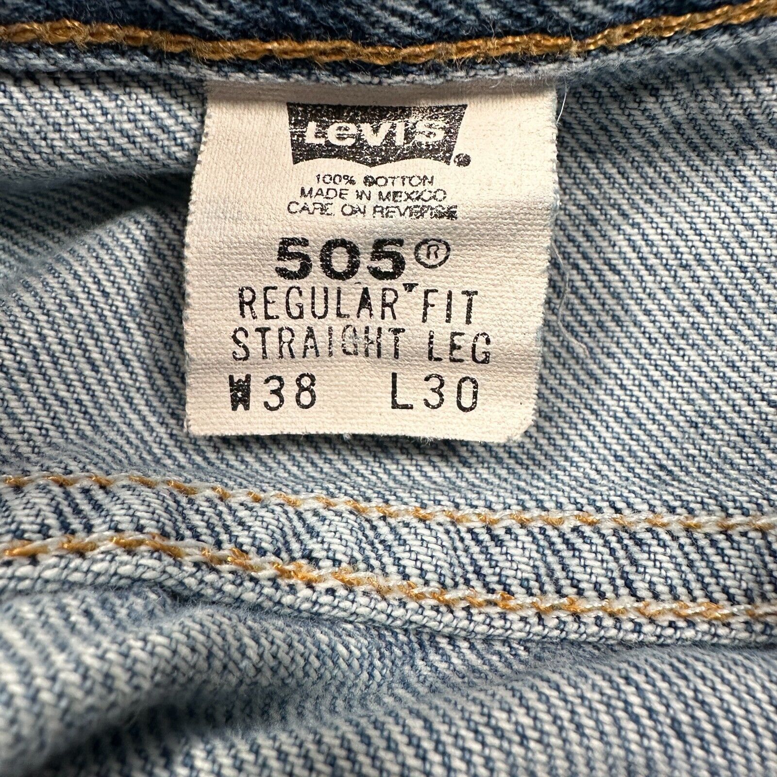Levi's Vintage Levi's 505 Jeans 38 x 30 Blue Denim Straight Y2K Size US 38 / EU 54 - 7 Thumbnail