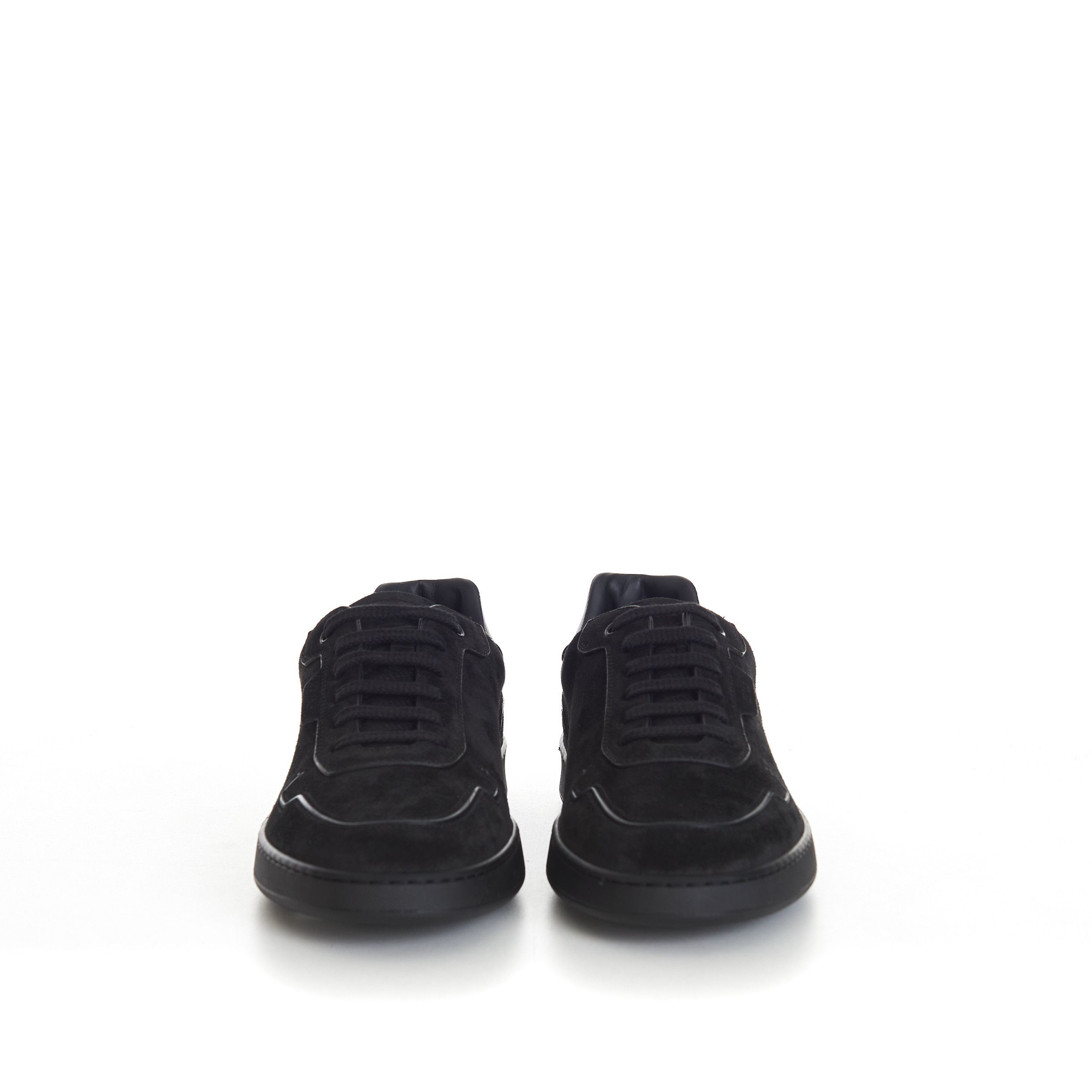 Zilli Black Suede Low Top Round Toe Sneakers Size US 8 / EU 41 - 2 Thumbnail