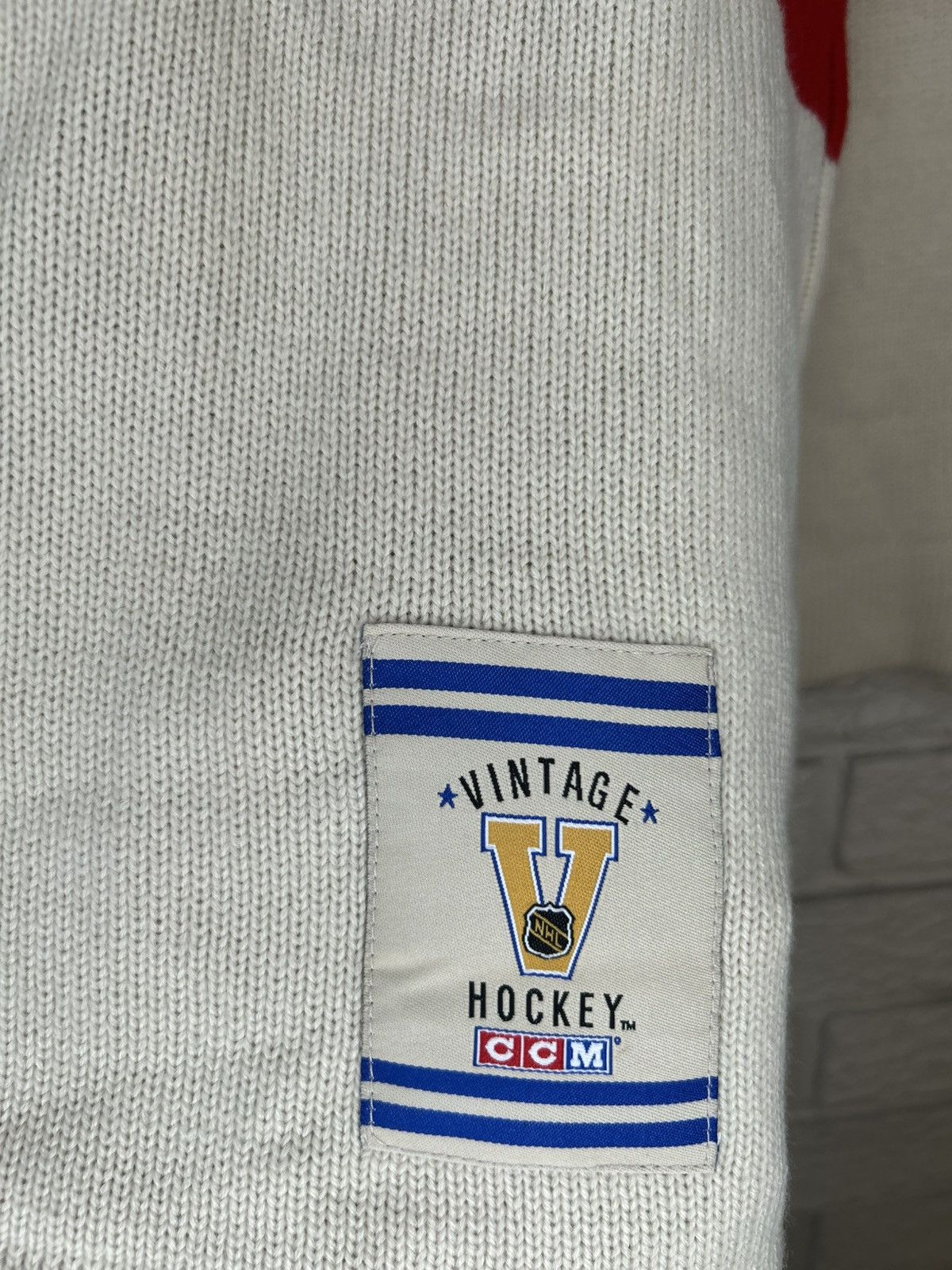 Ccm Vintage CCM Detroit Red Wings Heritage Knit Jersey Size US XL / EU 56 / 4 - 4 Thumbnail