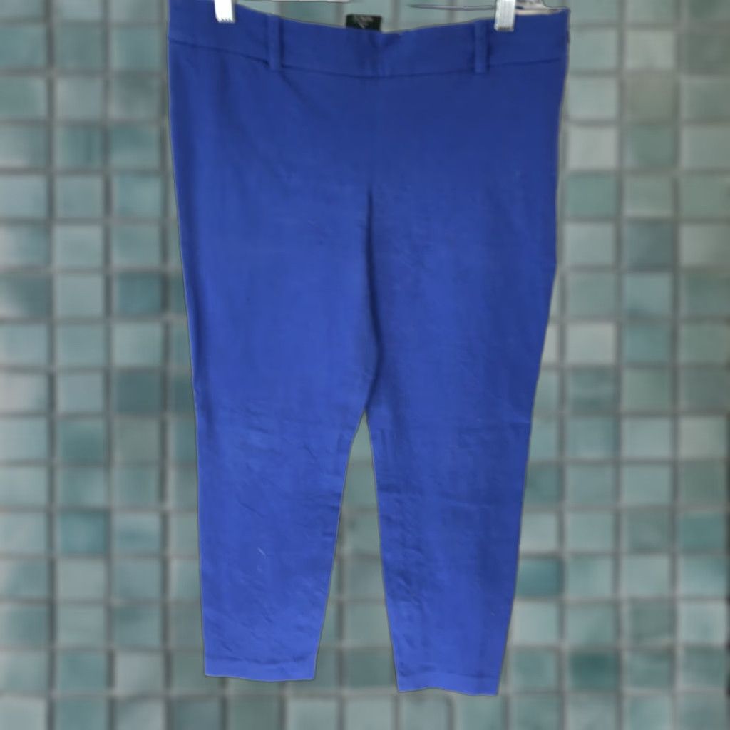 J.Crew VINTAGE J. Crew Women's City Fit Mid Rise Stretch Casual Dress Pants Size 8 Blue Size 32" / US 10 / IT 46 - 1 Thumbnail