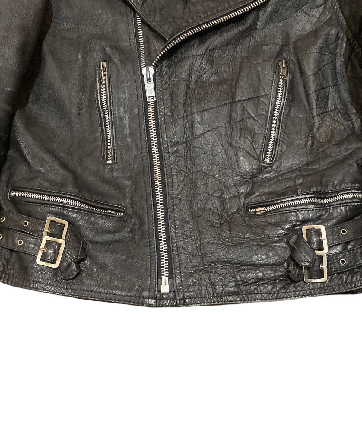 Vintage Rare Vintage 80s Distressed Punk Leather Biker Jacket Size US M / EU 48-50 / 2 - 5 Thumbnail