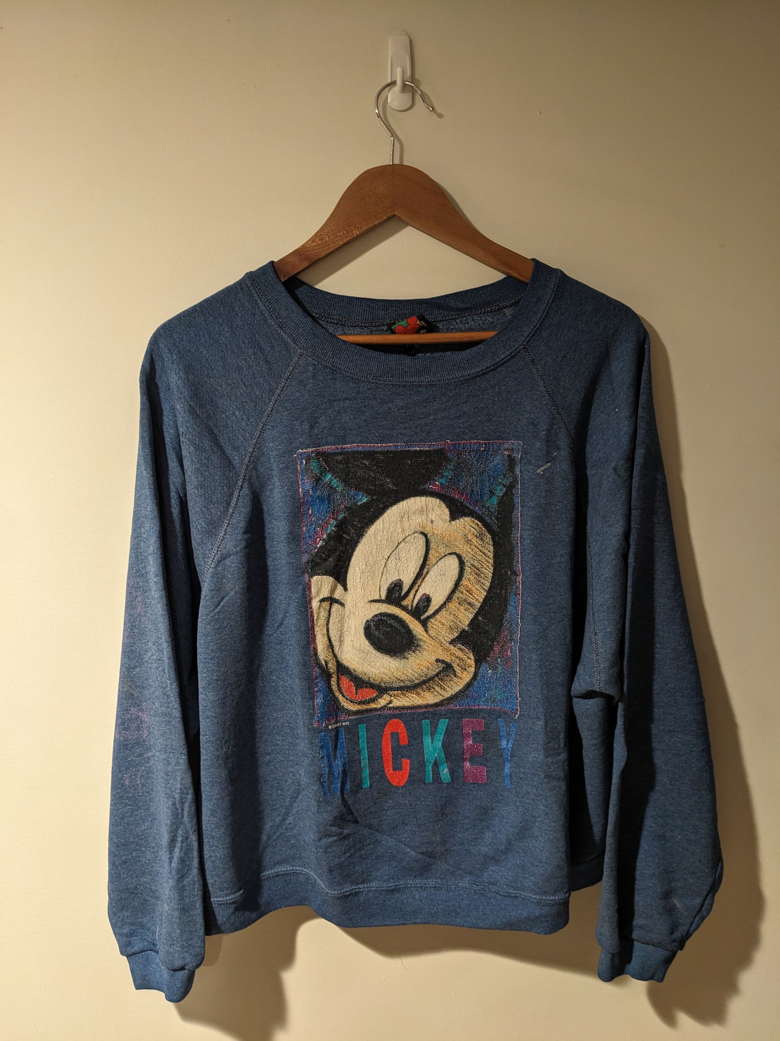 Disney × Vintage Vintage 90s Disney Mickey Inc Photo Light Weight Sweatshirt Size US L / EU 52-54 / 3 - 1 Thumbnail