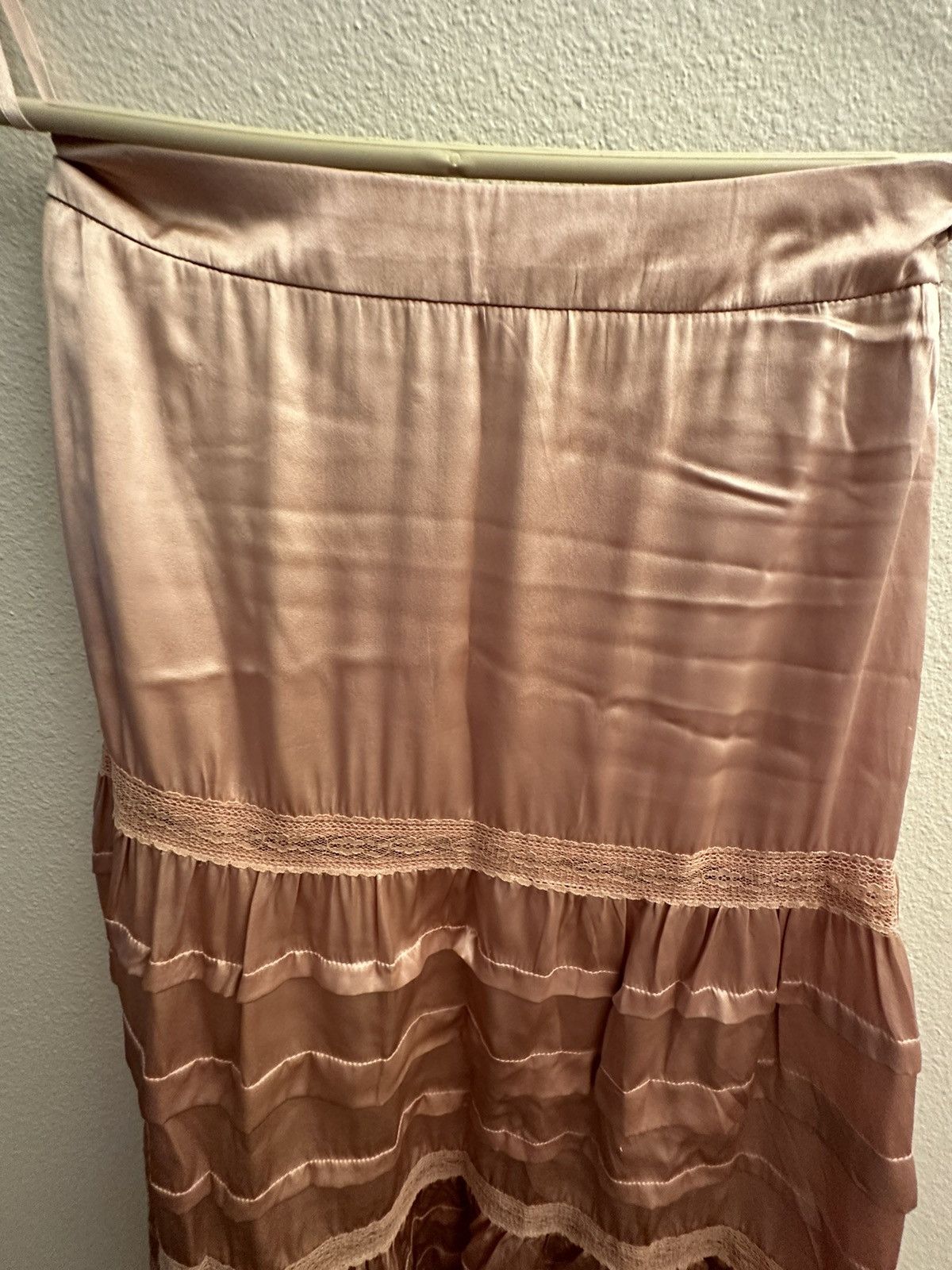 Adieu Paris × Vintage Silk Satin Skirt Size 23" - 5 Thumbnail