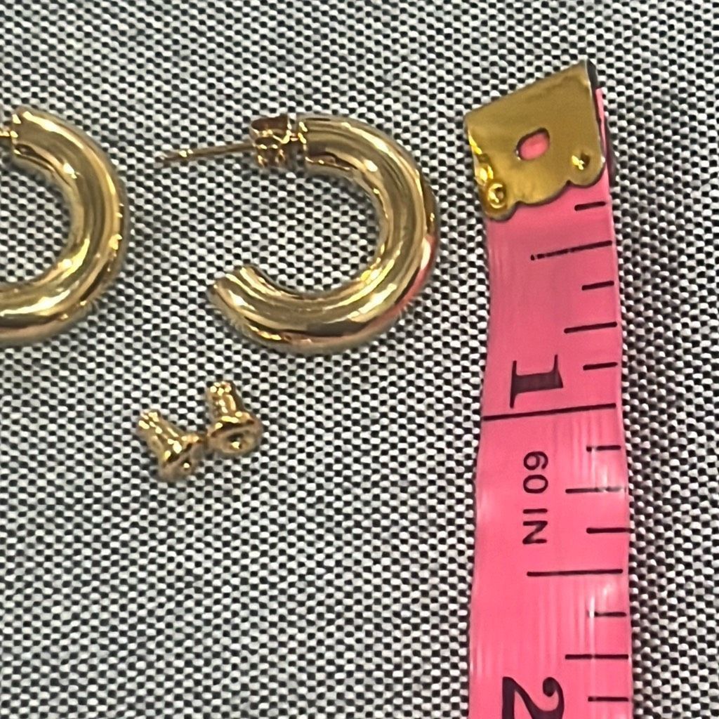 Other Chunky Gold Hoop Earrings for Women 14K Gold Plated Hypoalle Size ONE SIZE - 4 Thumbnail