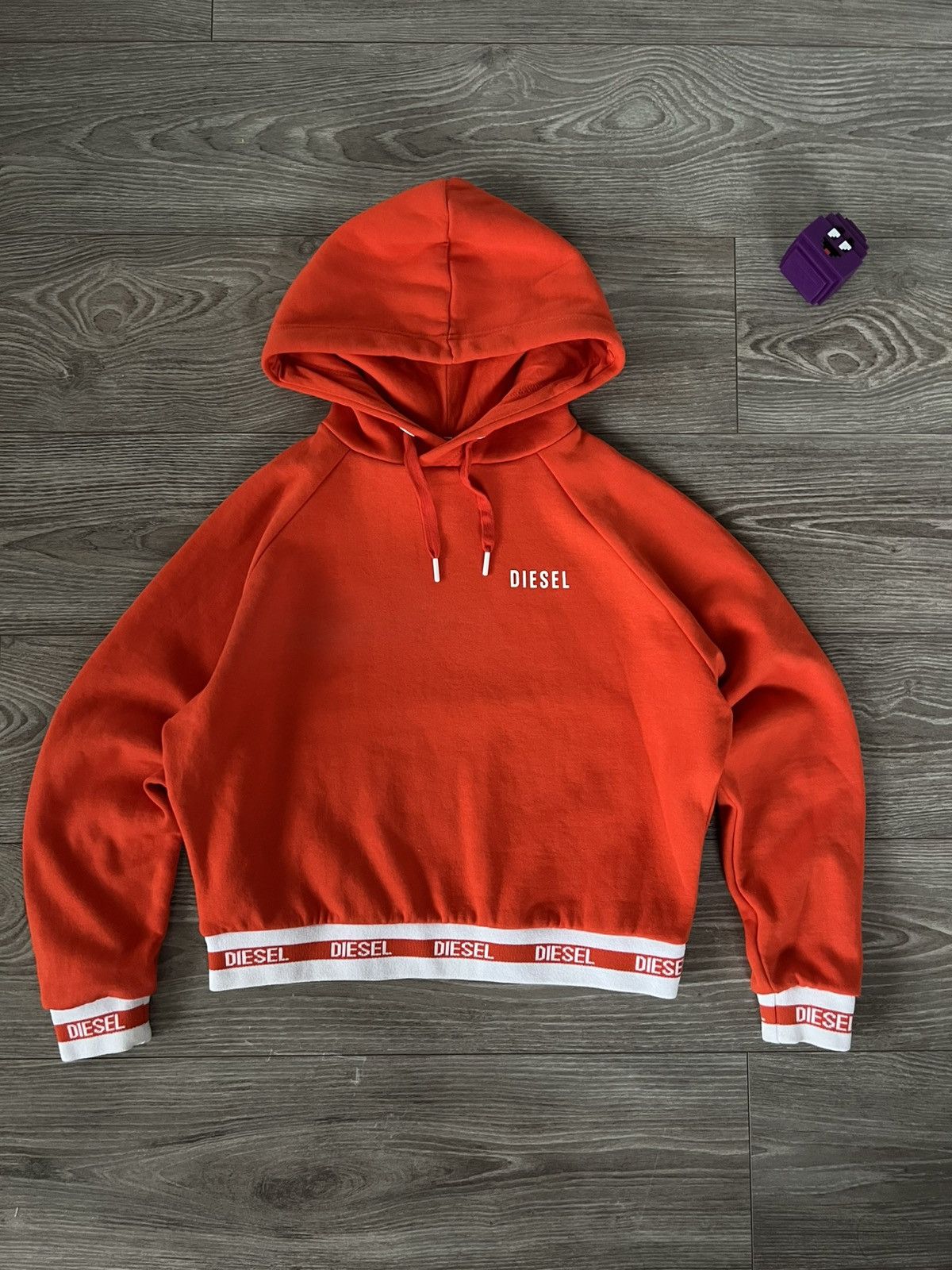 Diesel Diesel Orange Mongram Crop Top Women’s Streetwear Hoodie Size S / US 4 / IT 40 - 10 Thumbnail