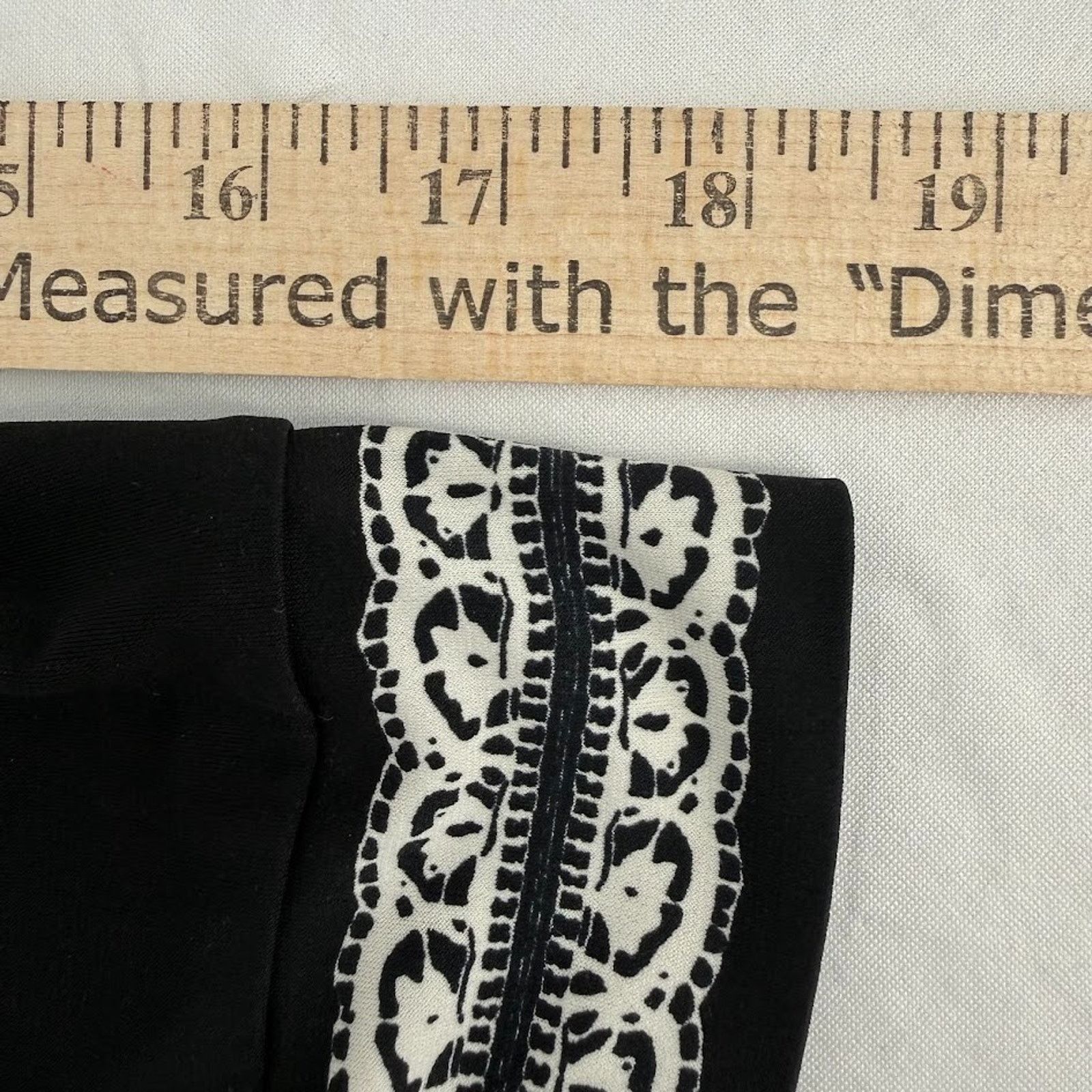 White House Black Market WHBM Sheath Dress Small Black Red Print 3/4 Sleeve Stretch Size S / US 4 / IT 40 - 8 Thumbnail