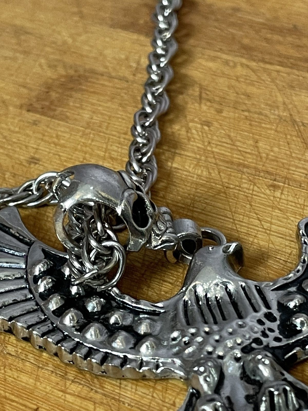 Japanese Brand × Vintage Avant garde Chrome Hearts style Y2K Skull chain necklace Size ONE SIZE - 7 Thumbnail