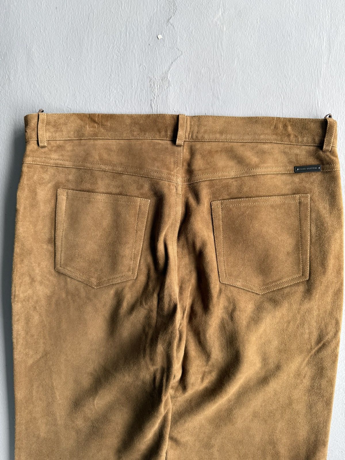 Louis Vuitton × Marc Jacobs Louis Vuitton - Goatskin Suede Damier Pants Size US 36 / EU 52 - 6 Thumbnail