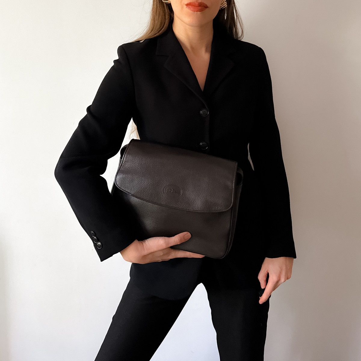 Longchamp Longchamp brown Leather Messenger crossbody Bag 90s vintage Size ONE SIZE - 6 Thumbnail
