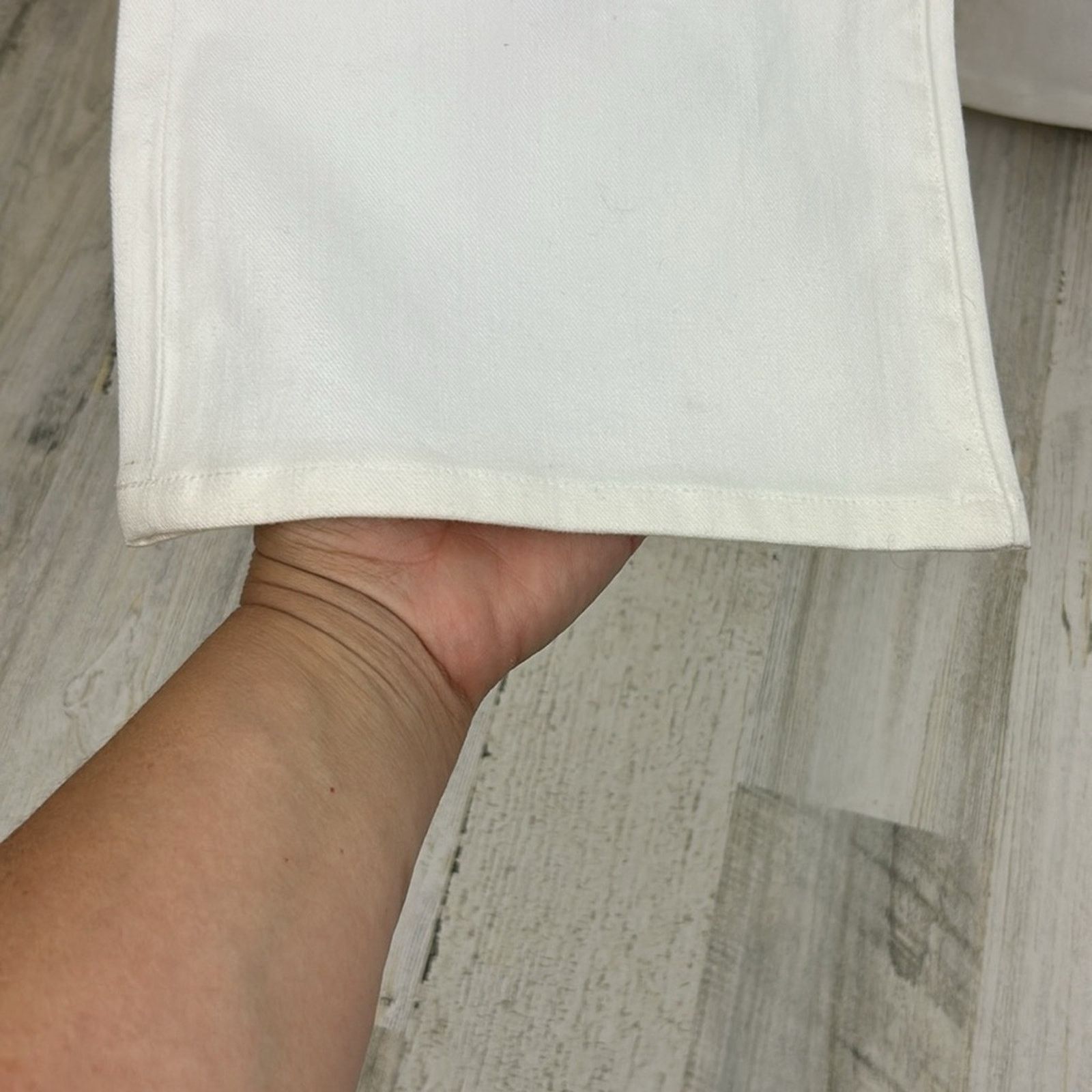 7 For All Mankind Seven For All Mankind Womens 32 white cotton wide leg jeans Size 32" / US 10 / IT 46 - 4 Thumbnail