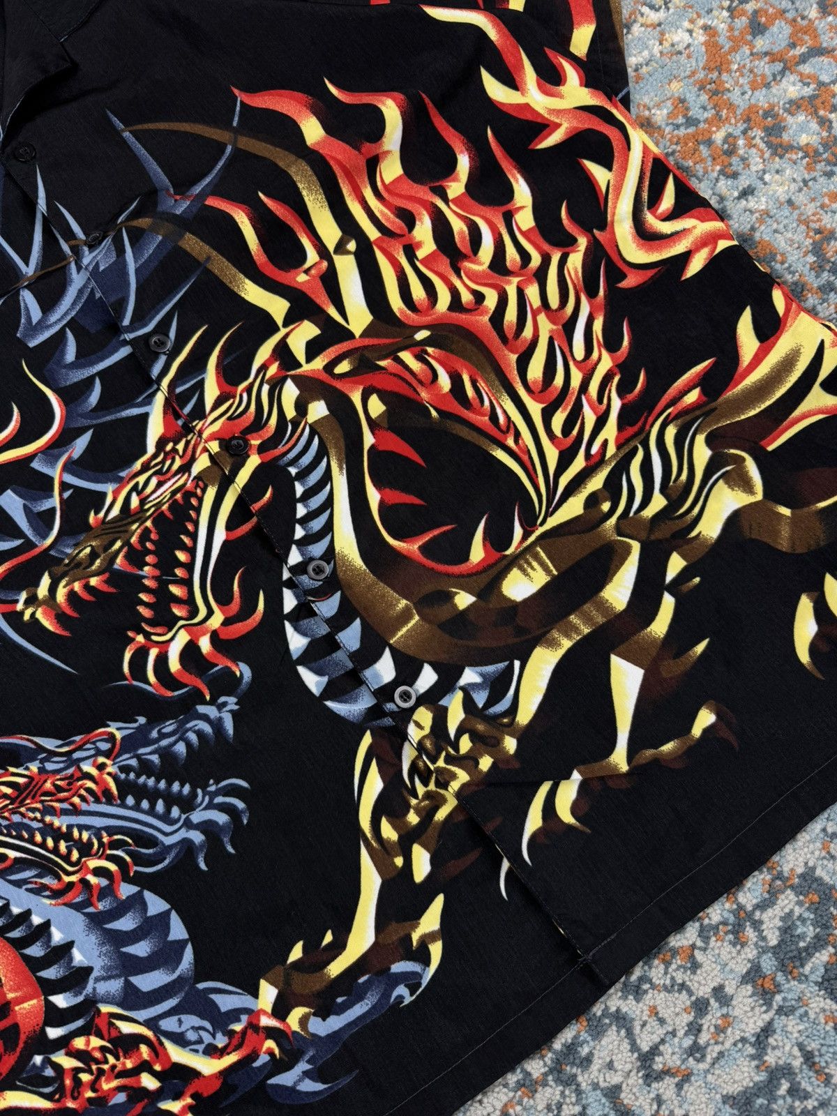 Vintage Vintage 90s Dragon tribal techno rave style short sleeve Size US L / EU 52-54 / 3 - 6 Thumbnail