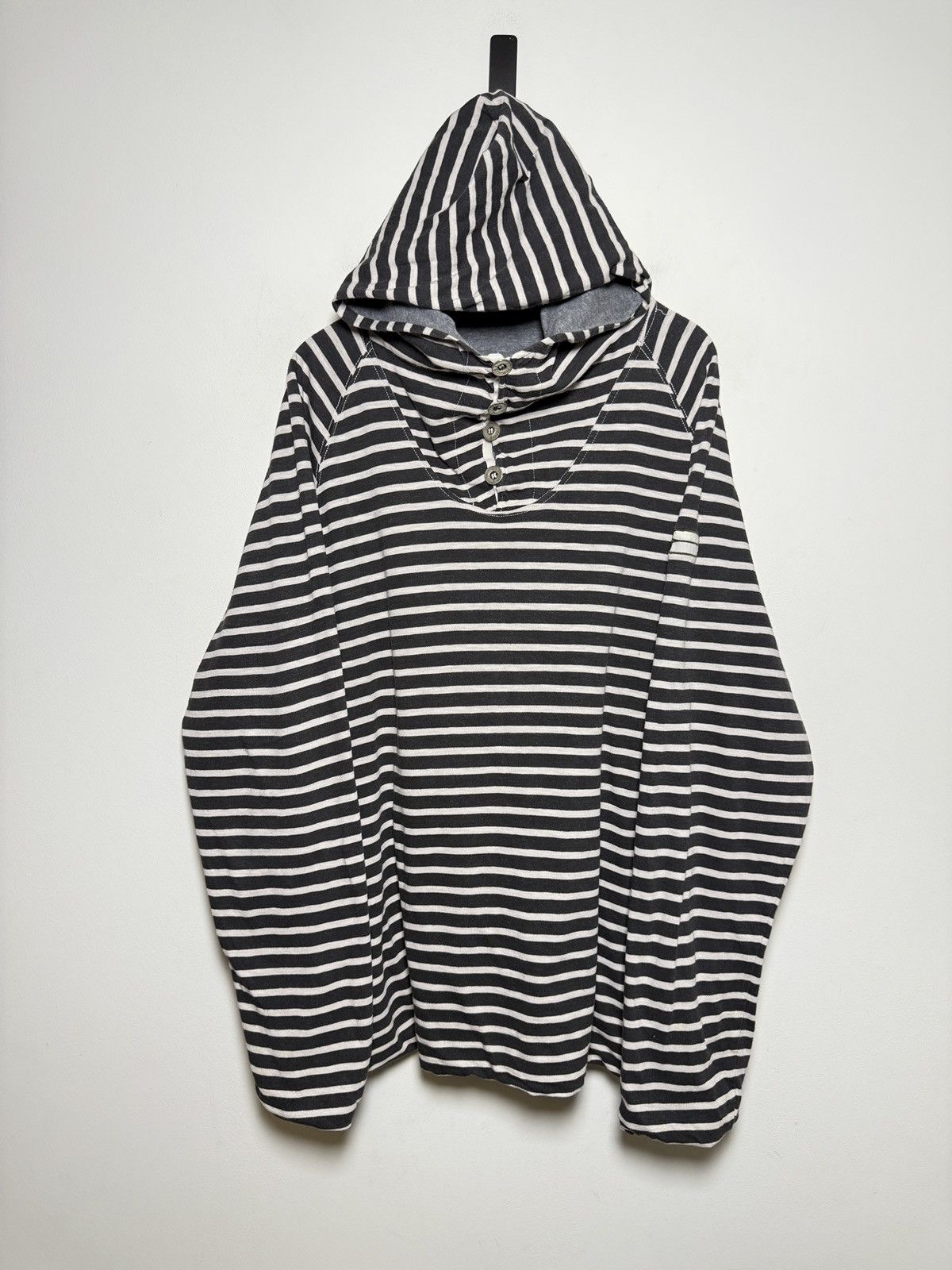 Stone Island Striped Button Hoodie