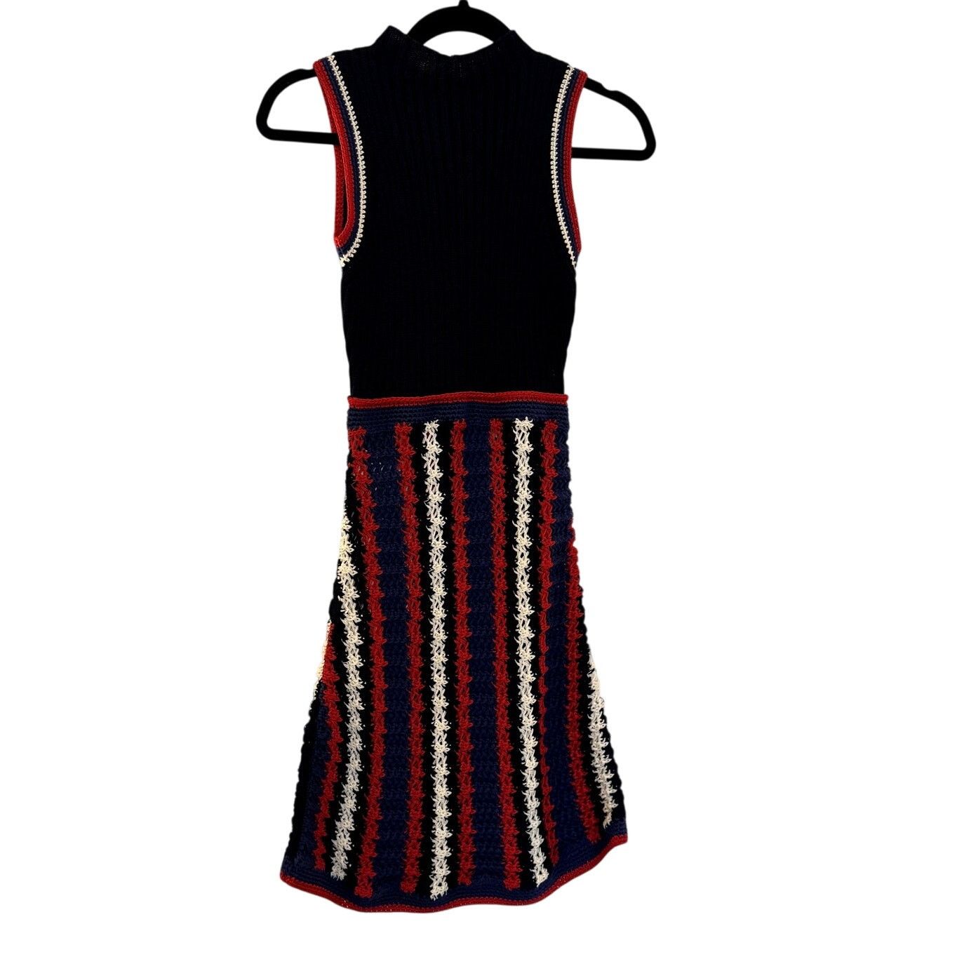 Prada Prada NWT 2020 Red, White, and Blue Crochet Dress Size S / US 4 / IT 40 - 1 Thumbnail