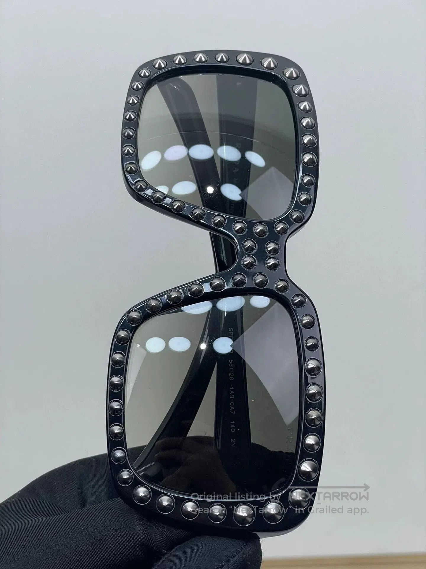 Prada PRADA Studded Sunglasses. Size ONE SIZE - 5 Thumbnail