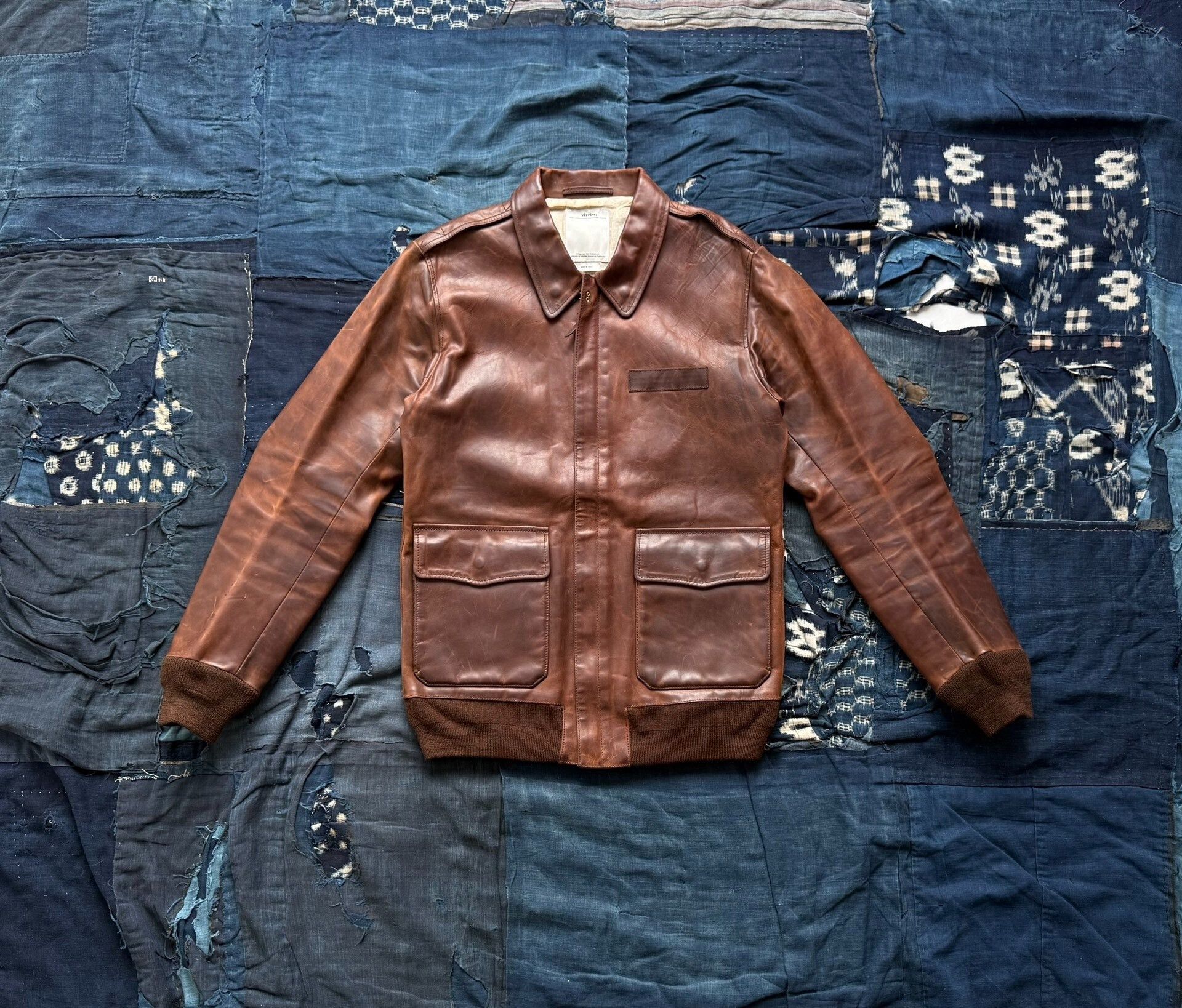 Visvim VISVIM 12AW ELMENDORF A2 Horse Leather Jacket Size US XXS / EU 40 - 1 Thumbnail