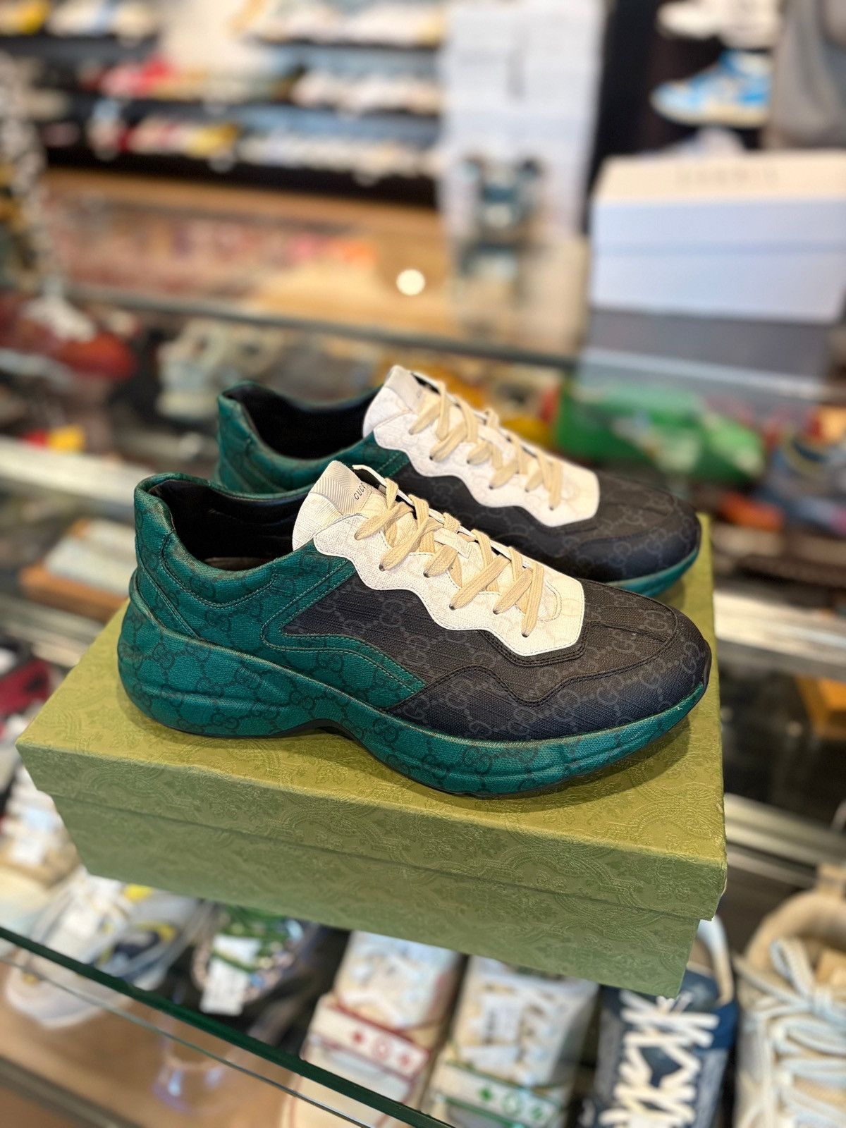 Gucci Gucci rython monogram green | Grailed
