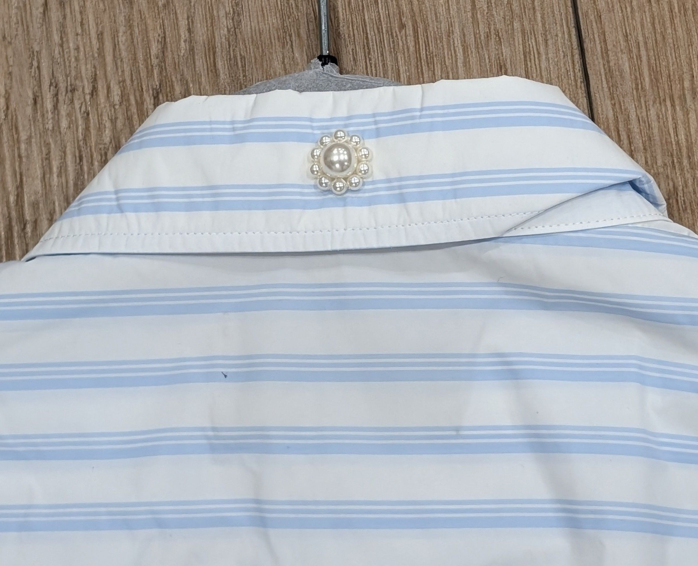 Simone Rocha SIMONE ROCHA Multi Stripe LS Sport Shirt White/Blue Medium Size US M / EU 48-50 / 2 - 4 Thumbnail