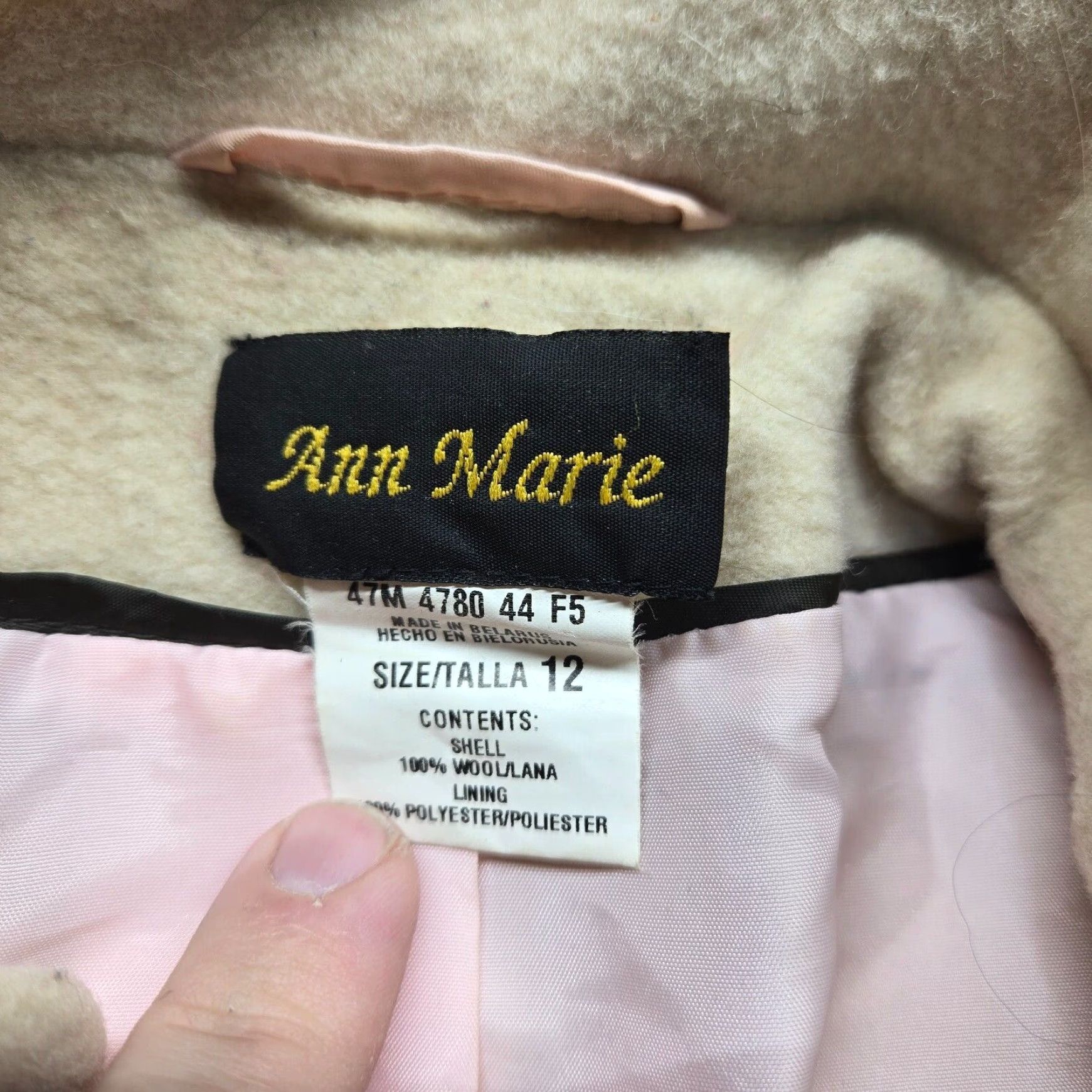Vintage VINTAGE Ann Marie Brown 100% Wool Trench Coat Jacket Womens Size 12 Size XL / US 12-14 / IT 48-50 - 4 Thumbnail