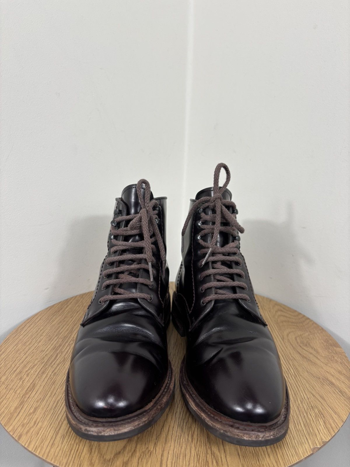 Other Dainite Sole Men’s Burgundy Brown Leather Lace Up Boots Size US 6.5 / EU 39-40 - 6 Thumbnail