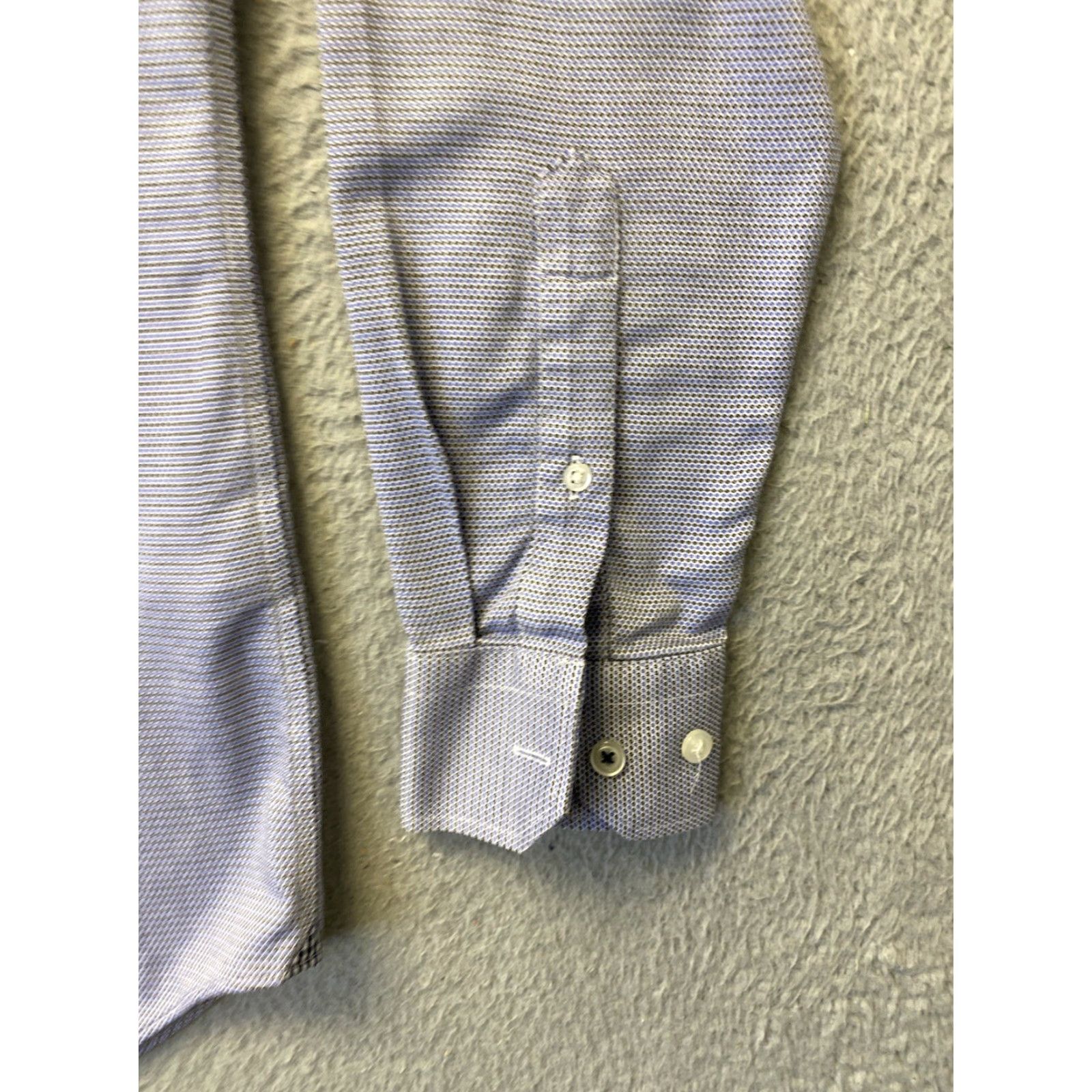 Banana Republic VINTAGE Banana Republic Dress Shirt Men's Slim Fit Long Sleeve Casual All Seasons Geometric Pattern Gray Size S Size 36R - 6 Thumbnail