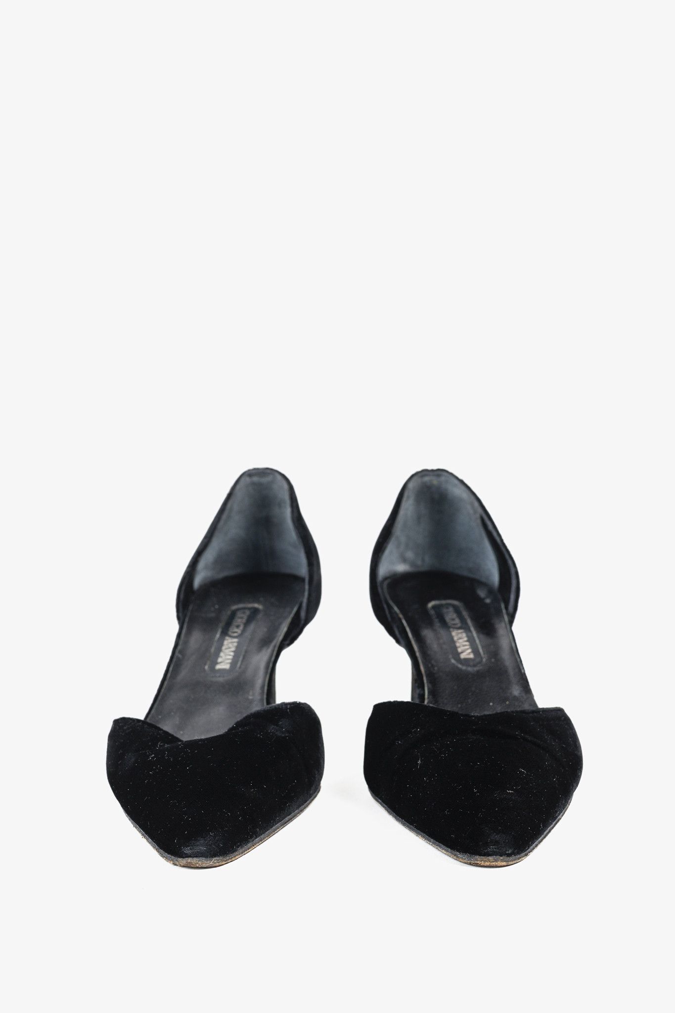 Giorgio Armani Giorgio Armani Vintage Black Velvet D'Orsay Pumps Size US 6.5 / IT 36.5 - 2 Thumbnail