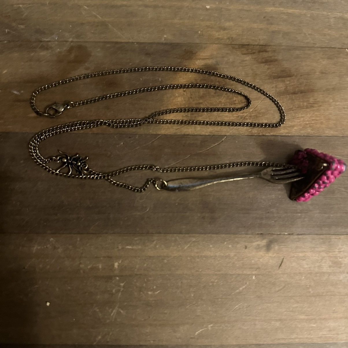 Other Slice of pie with fork necklace Size ONE SIZE - 7 Thumbnail