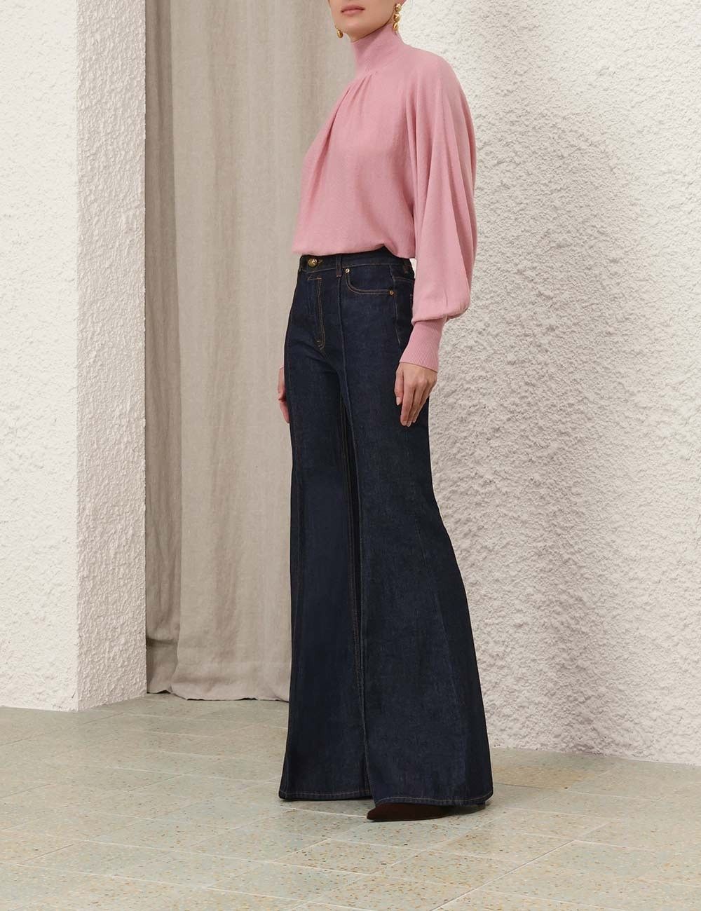 Zimmermann oc11z0825 Batwing Sweater in Dusty Pink Size M / US 6-8 / IT 42-44 - 8 Thumbnail
