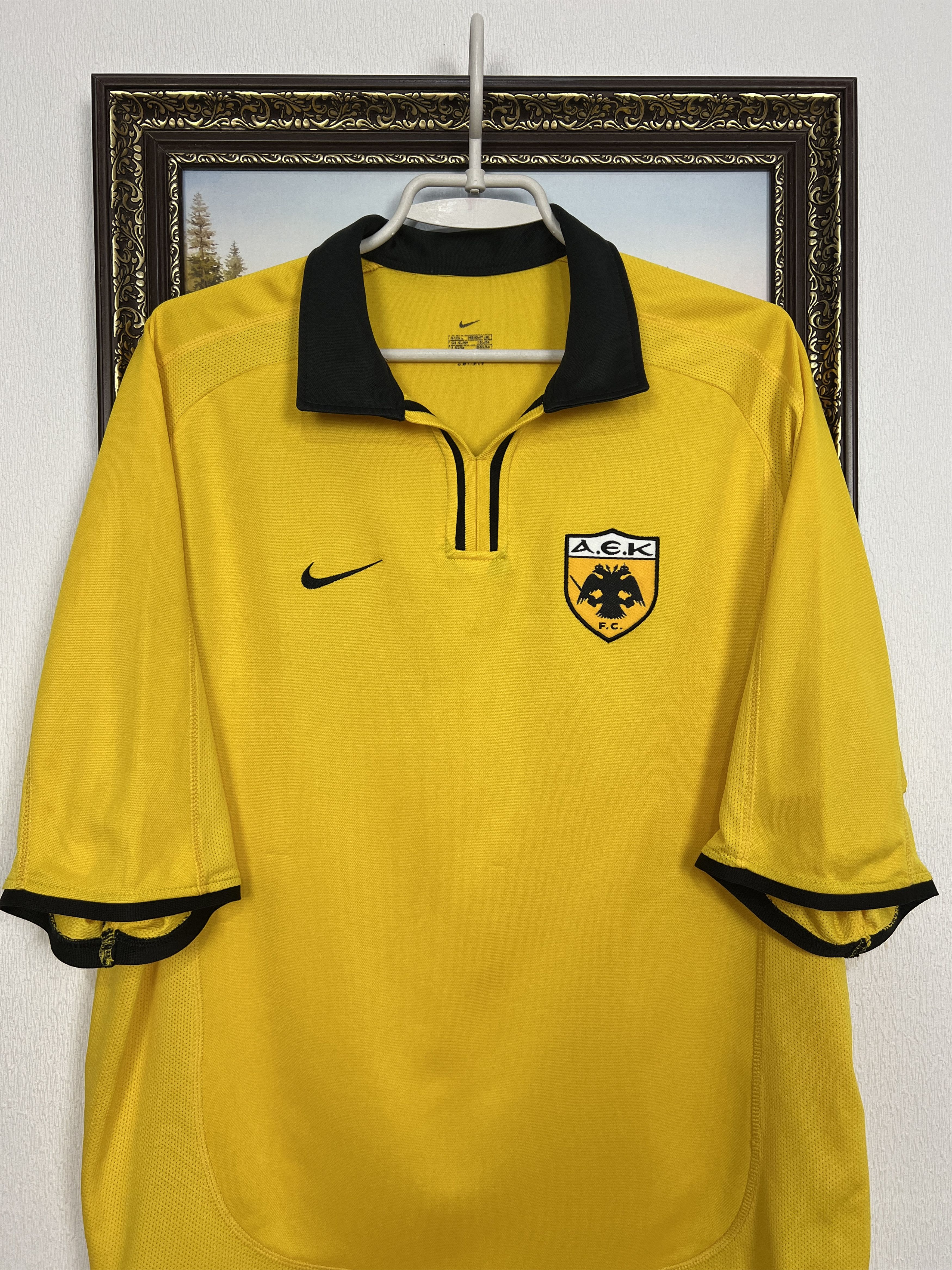 Nike AEK Athens Home football shirt Soccer Jersey Trikot Rare Size US L / EU 52-54 / 3 - 2 Thumbnail