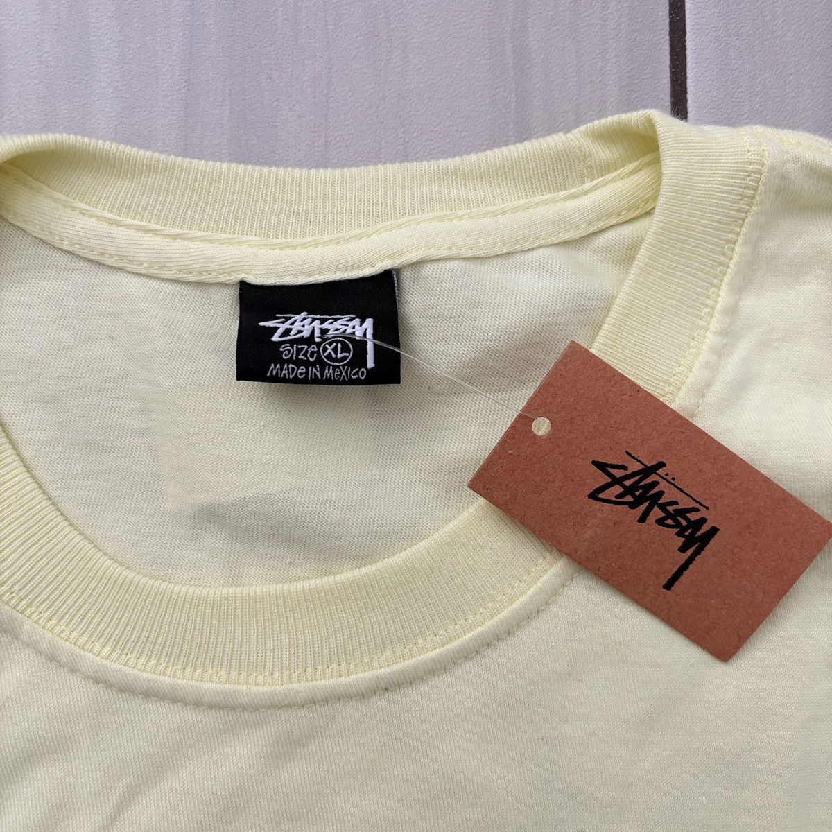 Stussy Stussy XL Pale Yellow World Tour Tee NWT Size US XL / EU 56 / 4 - 2 Thumbnail