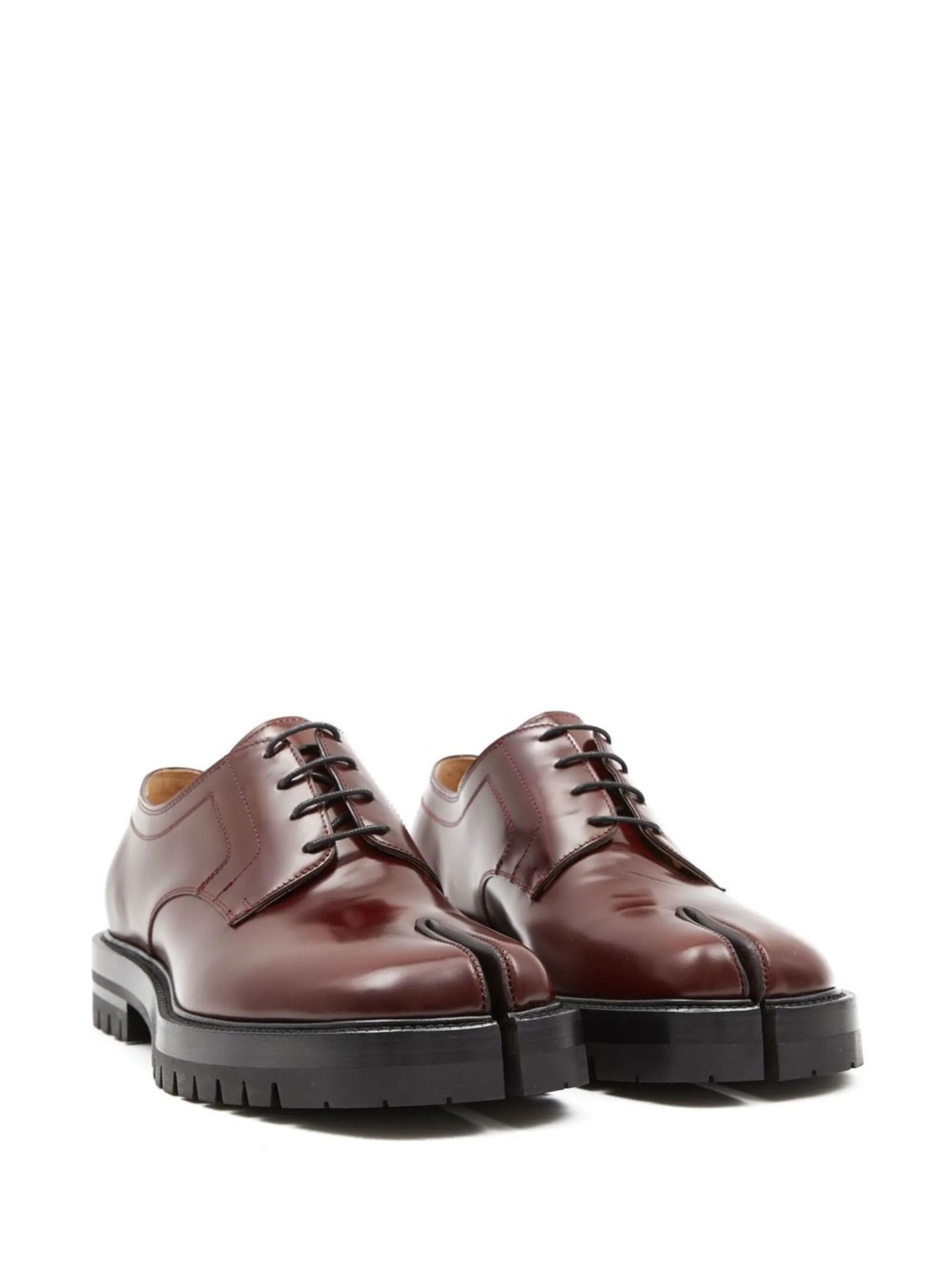 Maison Margiela o1w1db10725 Tabi Lace-up Derby Shoes in Burgundy Size US 8 / EU 41 - 2 Thumbnail