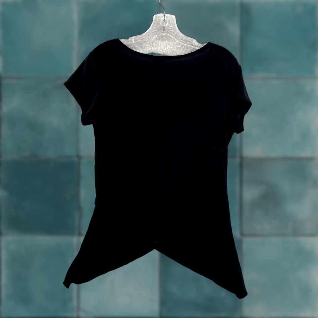 Vintage VINTAGE 90s Y2K Top Shirt XL Black Grunge Slinky Stretch Asymmetrical Fairy Dynamite Ladies/Ladies XL Size XL / US 12-14 / IT 48-50 - 1 Thumbnail