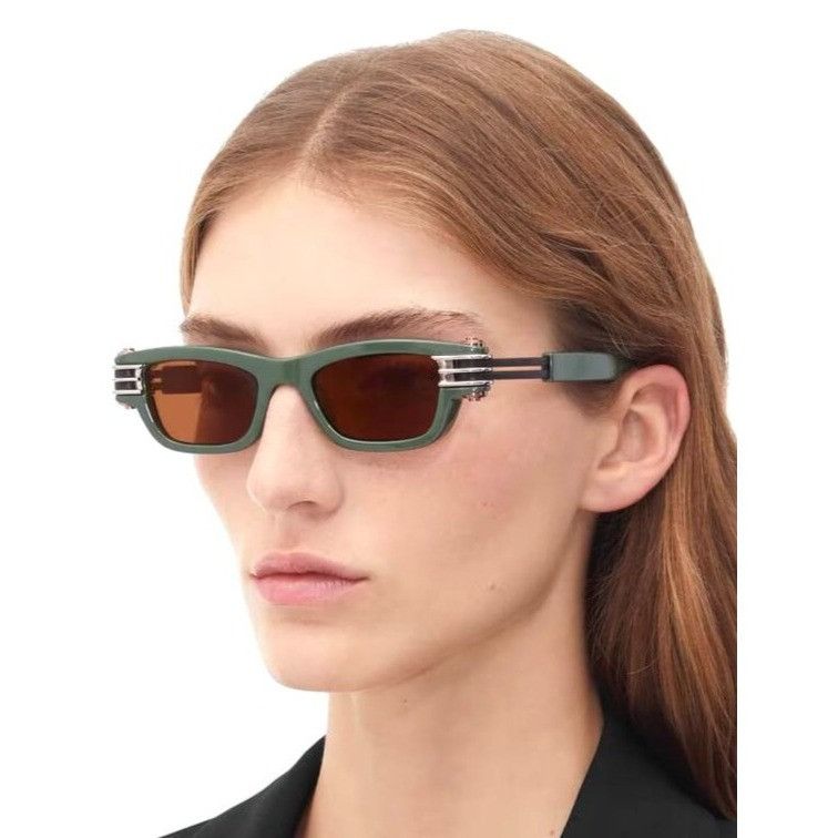 Bottega Veneta NEW BOTTEGA VENETA SUNGLASSES BV1308S 003 WOMEN GREEN Size ONE SIZE - 4 Thumbnail