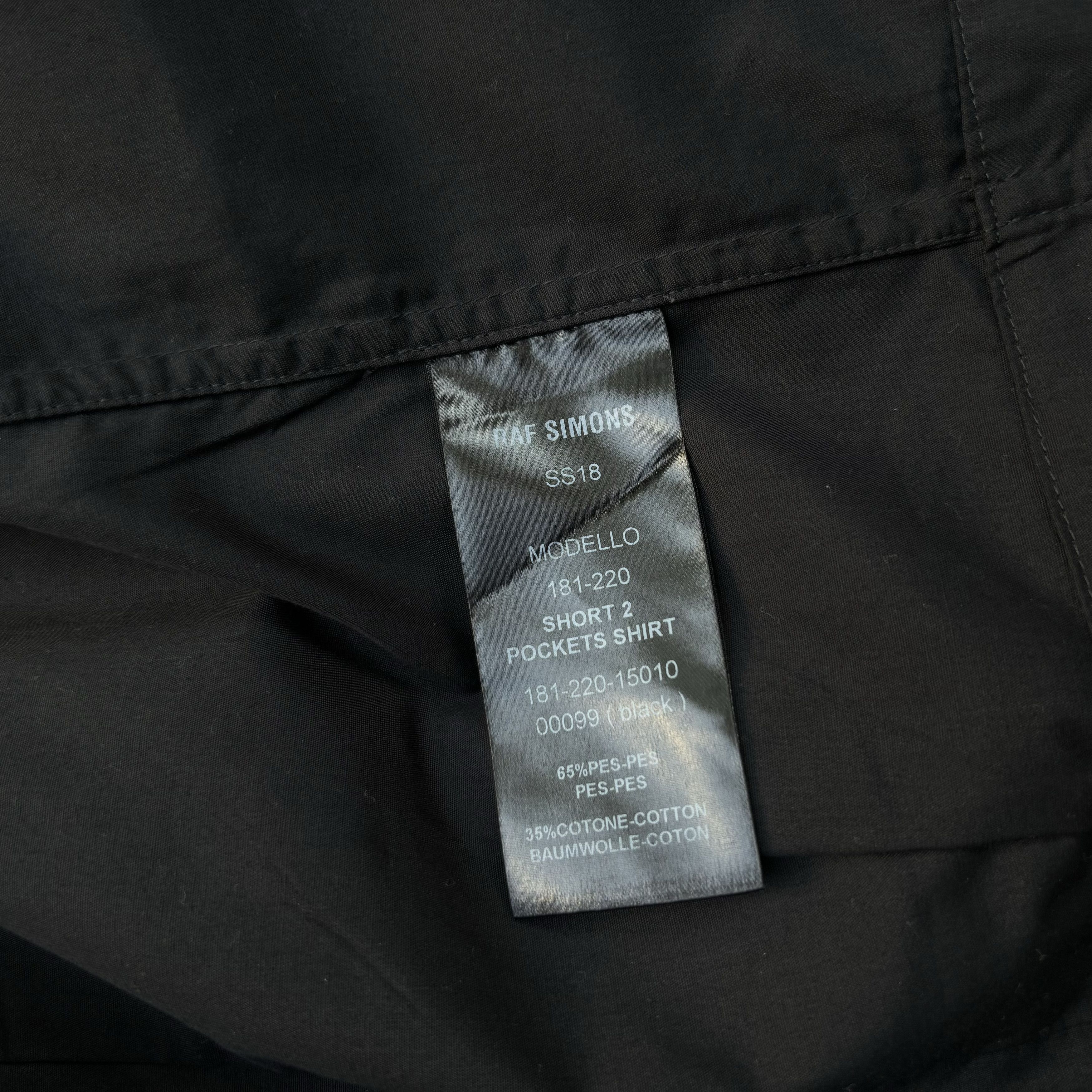 Raf Simons Raf Simons SS18 Short 2 Pockets Shirt Black Size US M / EU 48-50 / 2 - 11 Thumbnail